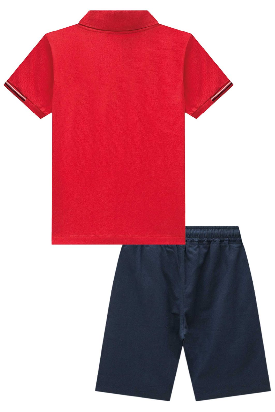 Conjunto de camisa polo em piquet com elastano e bermuda em sarja girassol com elastano 98821 Johnny Fox Teen Menino Conjunto de camisa polo em piquet com elastano e bermuda em sarja girassol com elastano 98821 Johnny Fox Teen Menino