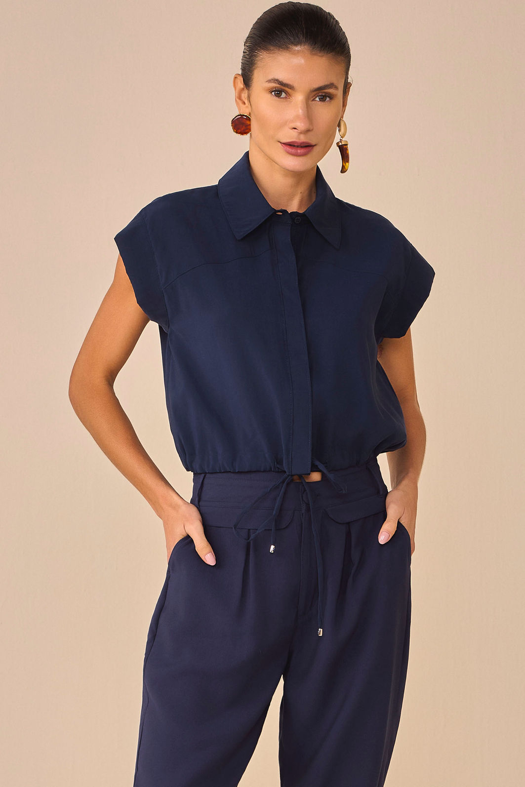 Camisa em viscose modal 95289 Linzzi Camisa em viscose modal 95289 Linzzi