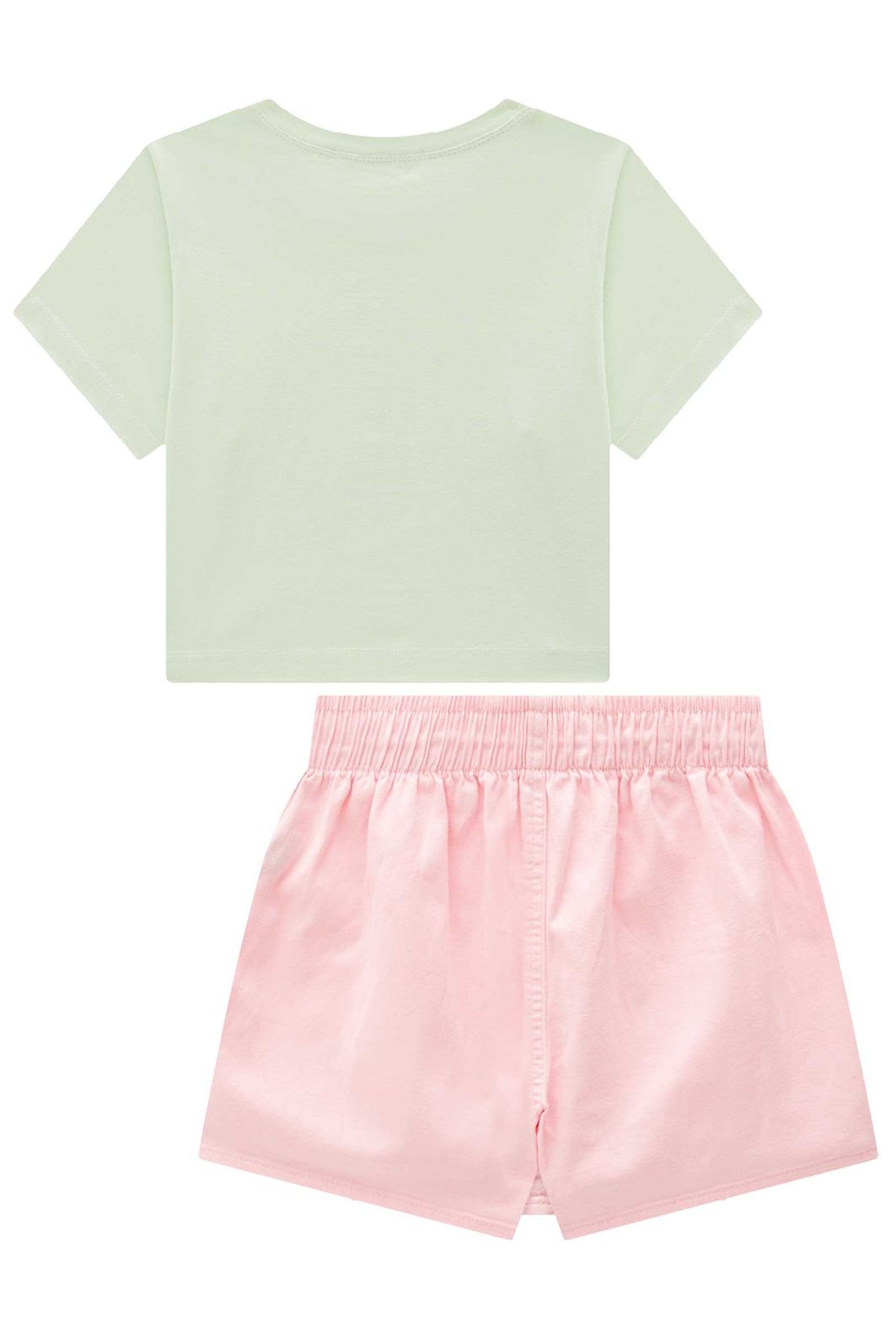 Conjunto de blusa em meia malha e short saia em sarja com elastano 96313 Lilimoon Teen Menina Conjunto de blusa em meia malha e short saia em sarja com elastano 96313 Lilimoon Teen Menina