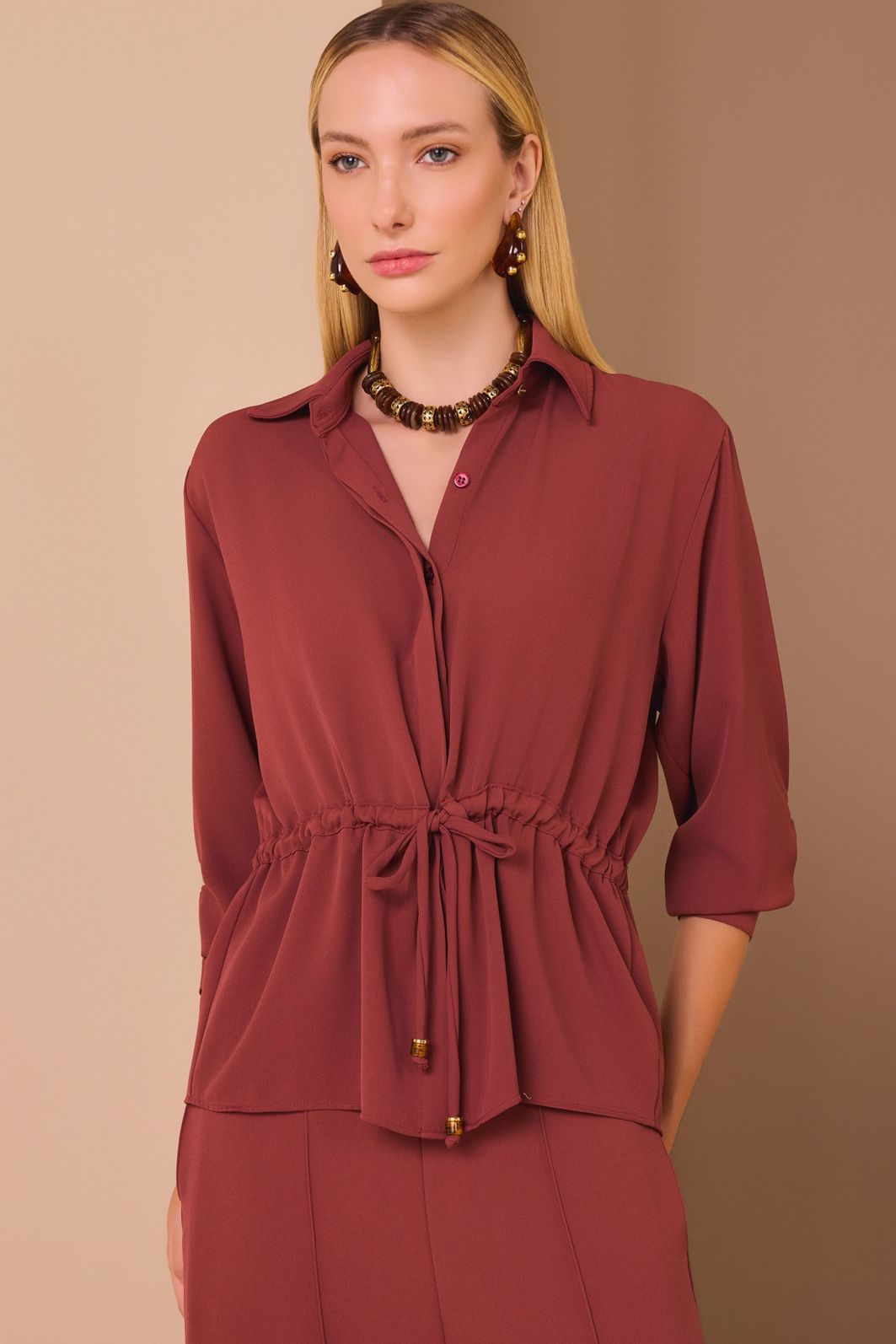 Camisa em crepe premium 97760 Linzzi Camisa em crepe premium 97760 Linzzi