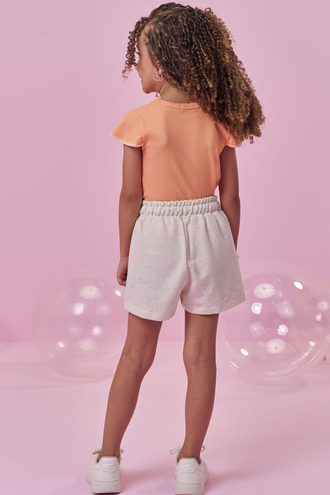 Conjunto de blusa em canelado e shorts em moletom linho sem pelúcia 98063 Kukiê Infantil Menina Conjunto de blusa em canelado e shorts em moletom linho sem pelúcia 98063 Kukiê Infantil Menina
