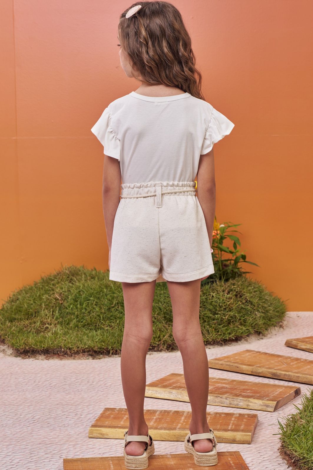 Conjunto de blusa em meia malha e short saia em moletom sem pelúcia 99586 Kukiê Infantil Menina Conjunto de blusa em meia malha e short saia em moletom sem pelúcia 99586 Kukiê Infantil Menina