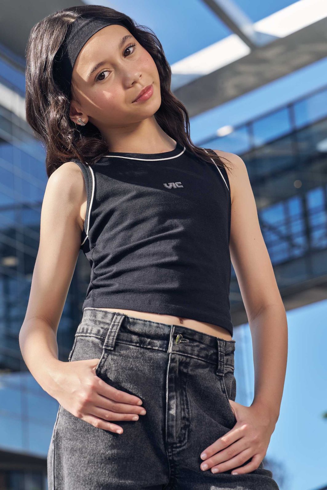 Regata em cotton 95192 Vic Teen Menina Regata em cotton 95192 Vic Teen Menina