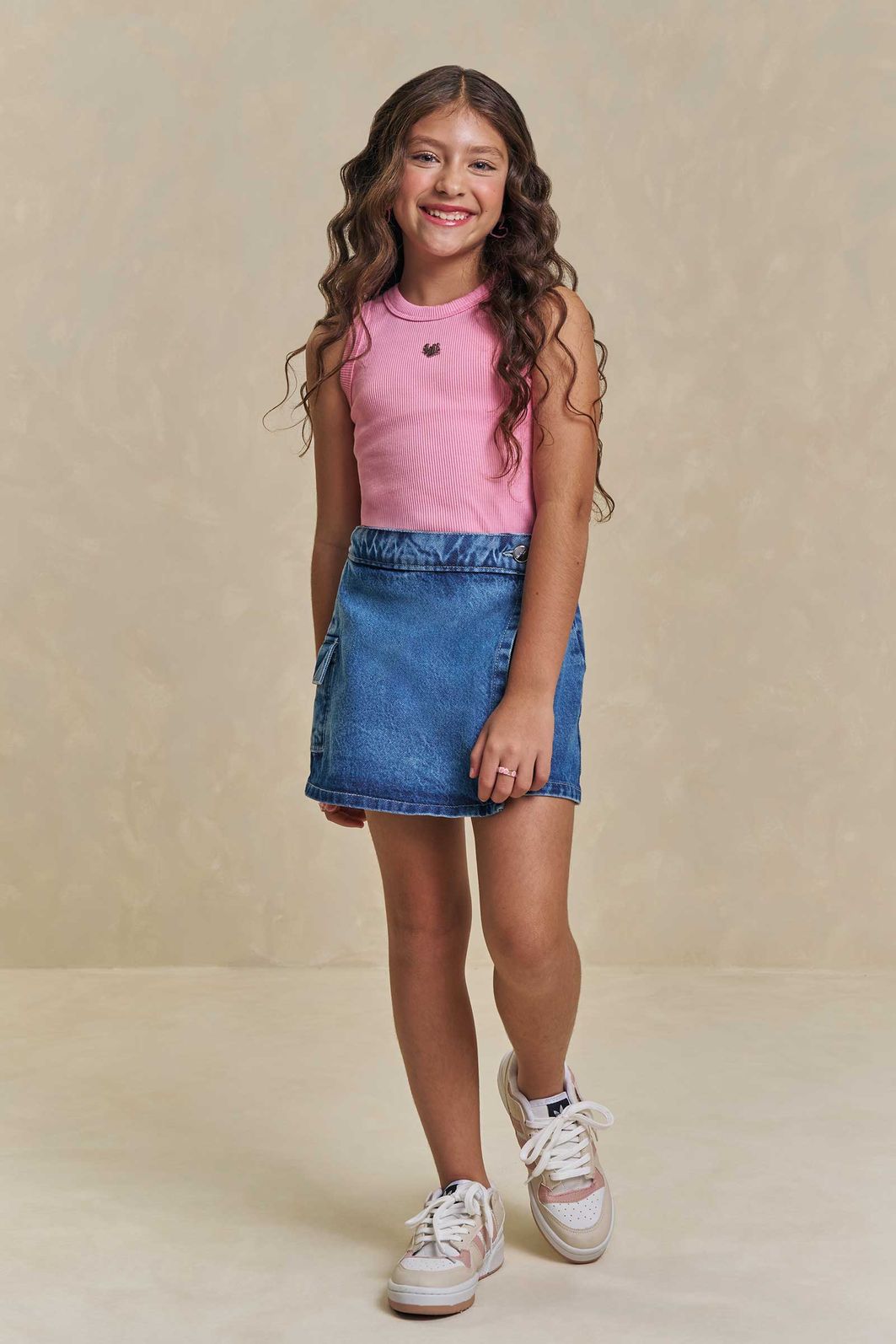 Short saia em jeans zef 94634 Lilimoon Teen Menina Short saia em jeans zef 94634 Lilimoon Teen Menina