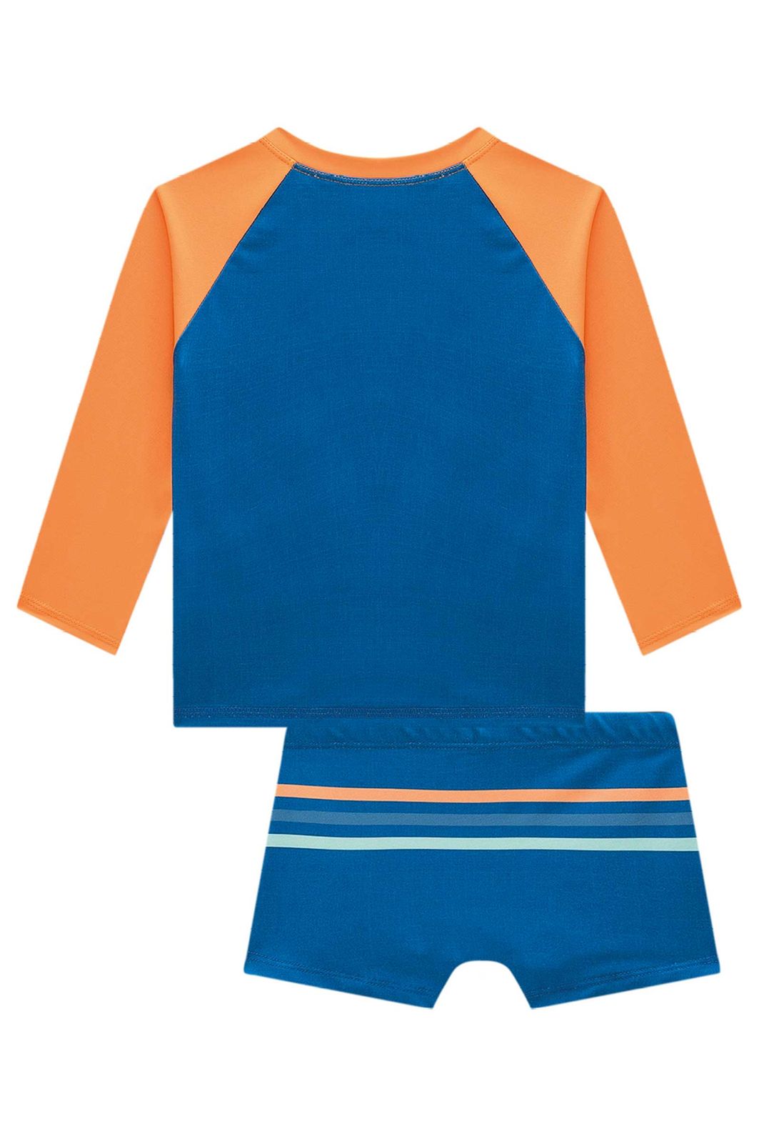 Conjunto de camiseta e sunga em malha uv dry com proteção UV50+ 99562 Johnny Fox Teen Menino Conjunto de camiseta e sunga em malha uv dry com proteção UV50+ 99562 Johnny Fox Teen Menino
