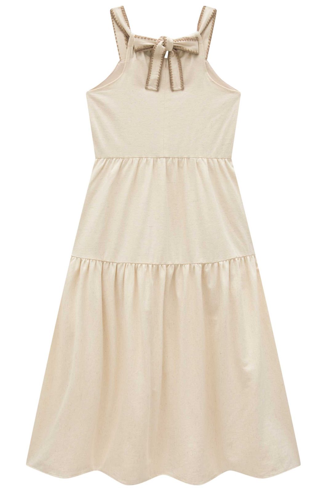 Vestido em linho com elastano 98896 Vic Teen Menina Vestido em linho com elastano 98896 Vic Teen Menina