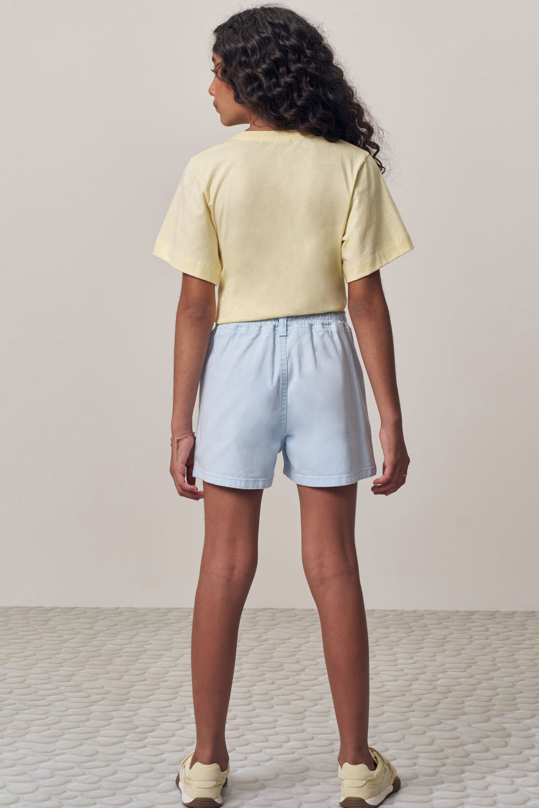 Conjunto de blusa em meia malha e shorts em sarja com elastano 98956 Lilimoon Teen Menina Conjunto de blusa em meia malha e shorts em sarja com elastano 98956 Lilimoon Teen Menina
