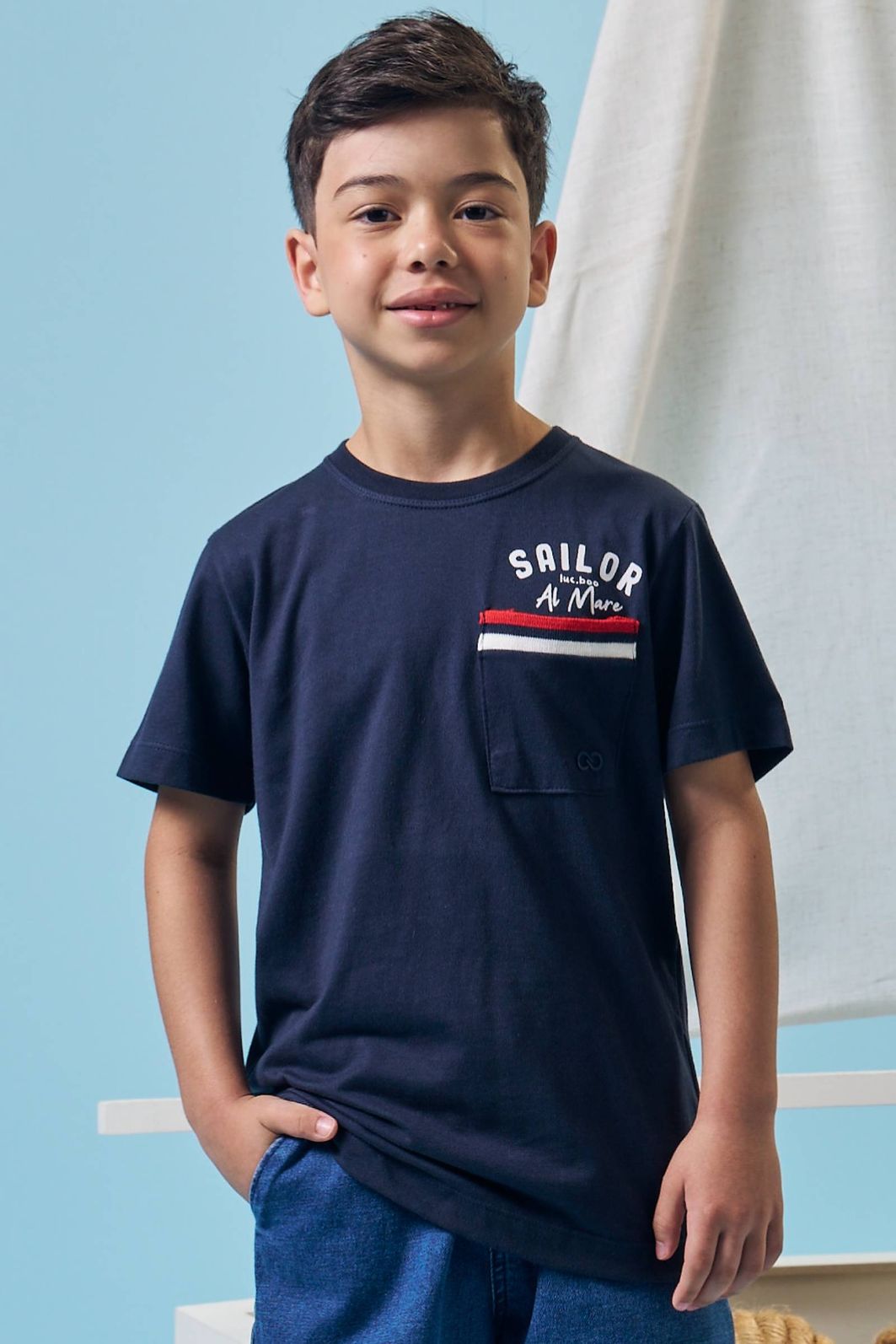 Camiseta em meia malha 95399 LucBoo Infantil Menino Camiseta em meia malha 95399 LucBoo Infantil Menino