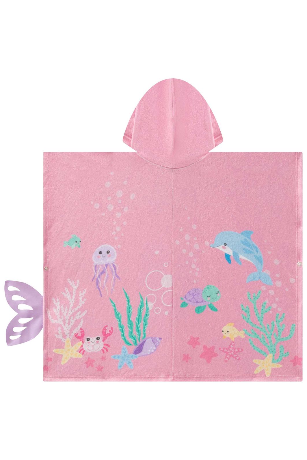 Toalha poncho com capuz em plush atoalhado 95670 Infanti Infantil Menina Toalha poncho com capuz em plush atoalhado 95670 Infanti Infantil Menina