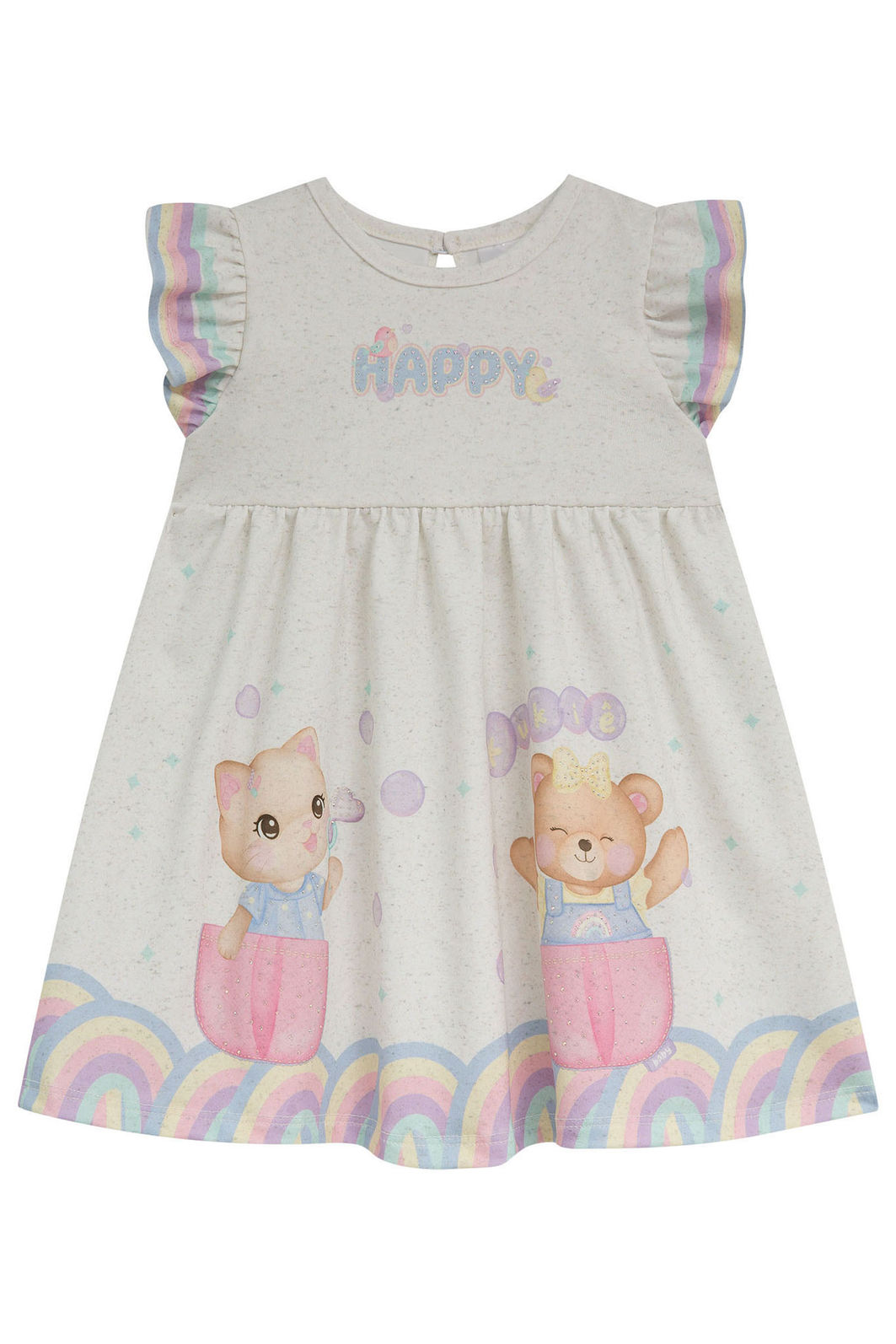 Vestido em malha power 94951 Kukiê Bebê Menina Vestido em malha power 94951 Kukiê Bebê Menina