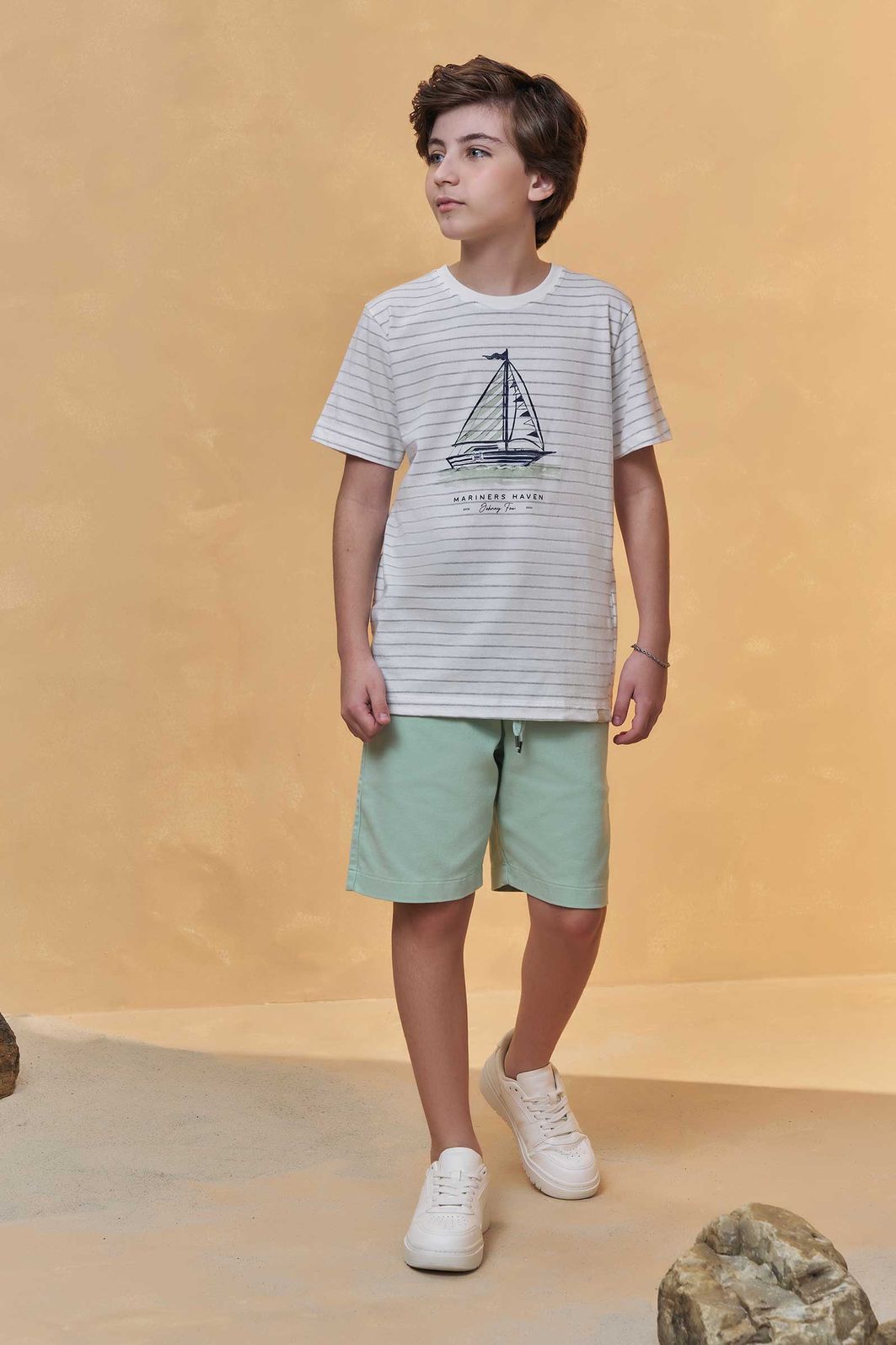 Camiseta em malha pontilhada 96377 Johnny Fox Teen Menino Camiseta em malha pontilhada 96377 Johnny Fox Teen Menino