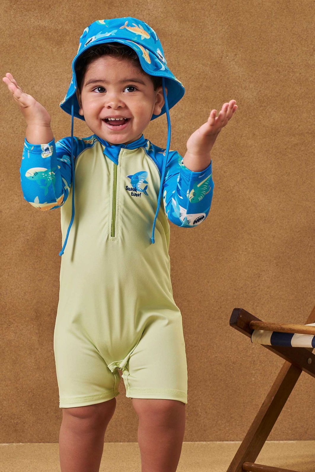 Macacão em malha UV dry com proteção UV50+ 95469 LucBoo Bebê Menino Macacão em malha UV dry com proteção UV50+ 95469 LucBoo Bebê Menino