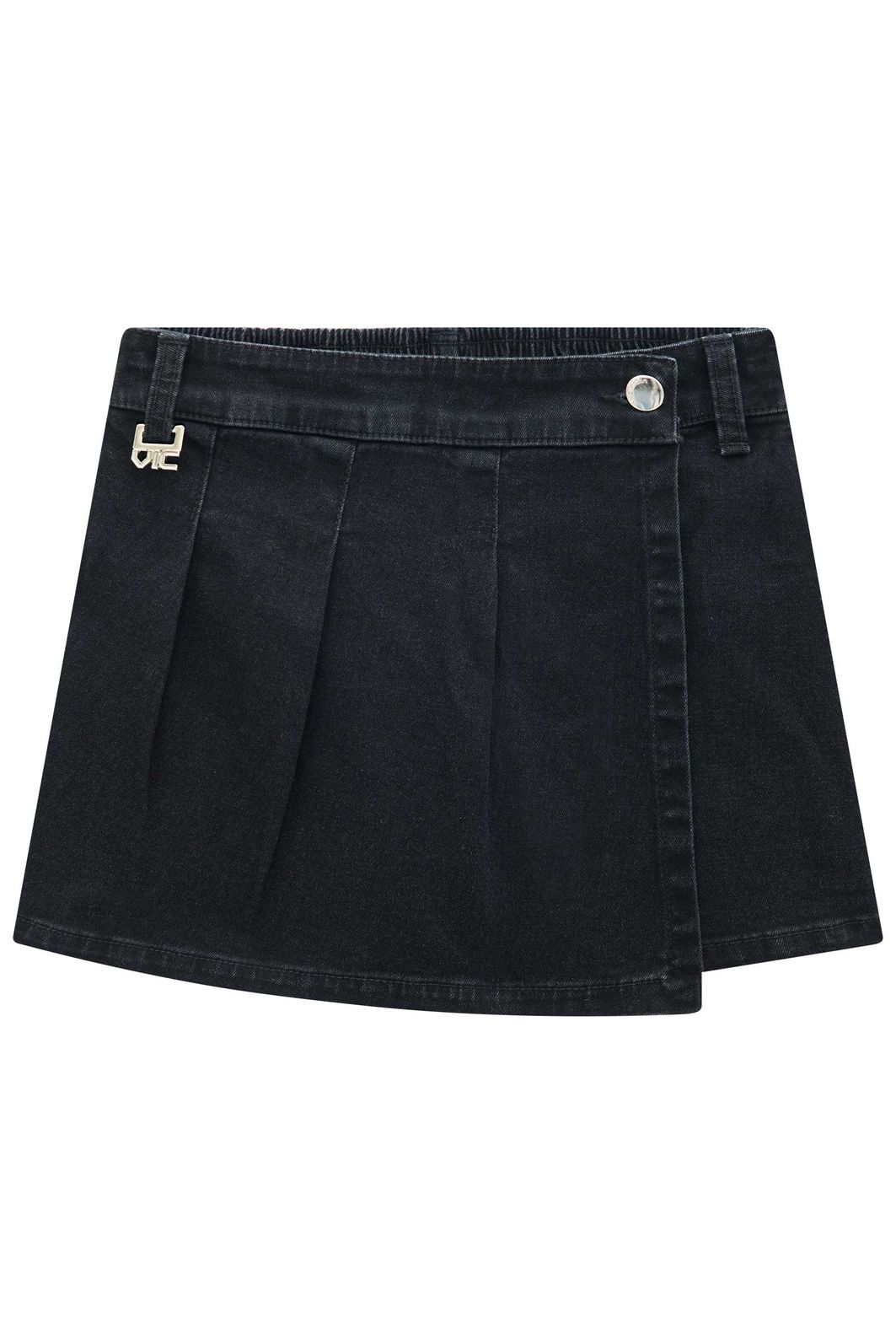 Short saia em jeans black com elastano 95596 Vic Teen Menina Short saia em jeans black com elastano 95596 Vic Teen Menina