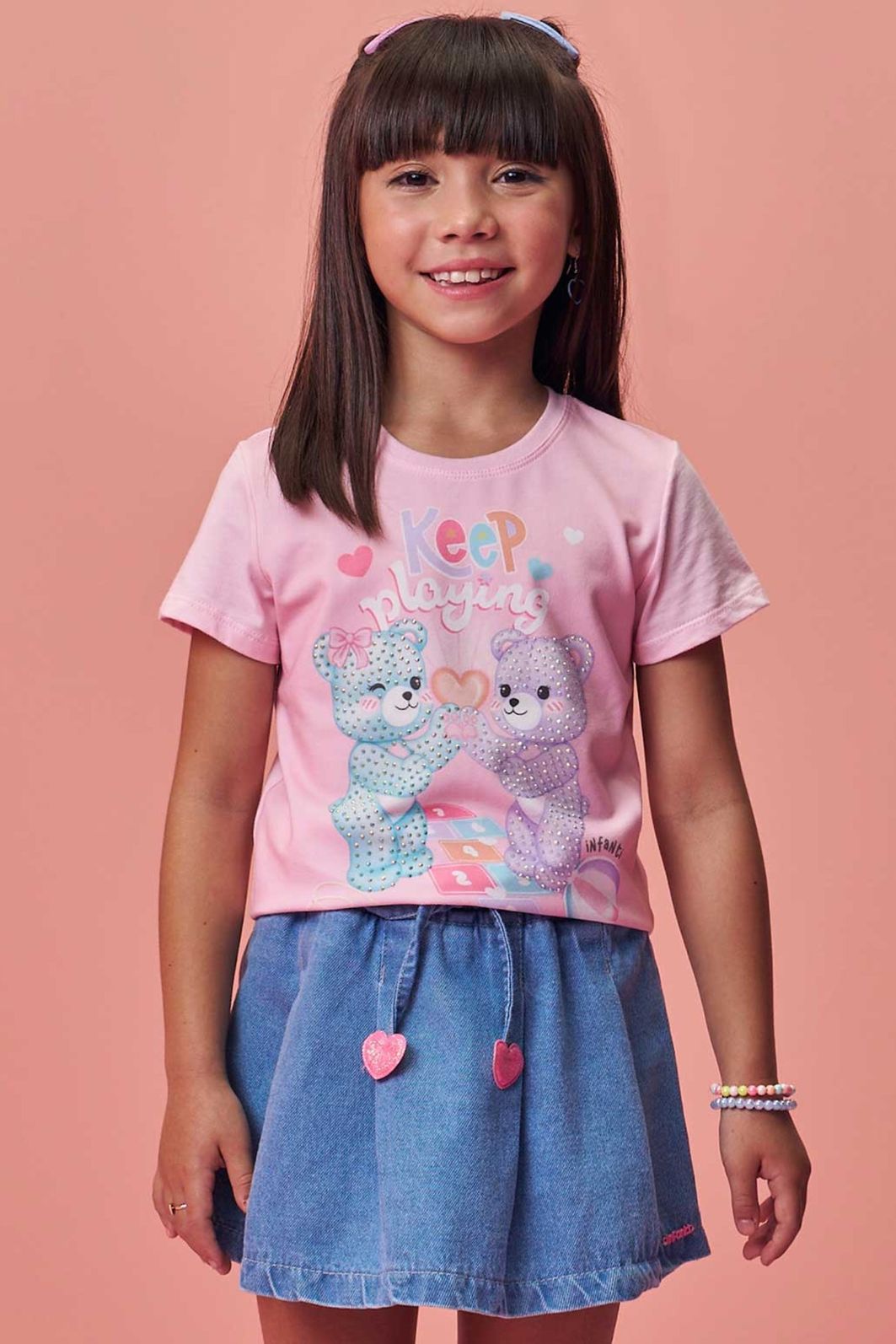 Blusa em meia malha 99303 Infanti Infantil Menina Blusa em meia malha 99303 Infanti Infantil Menina