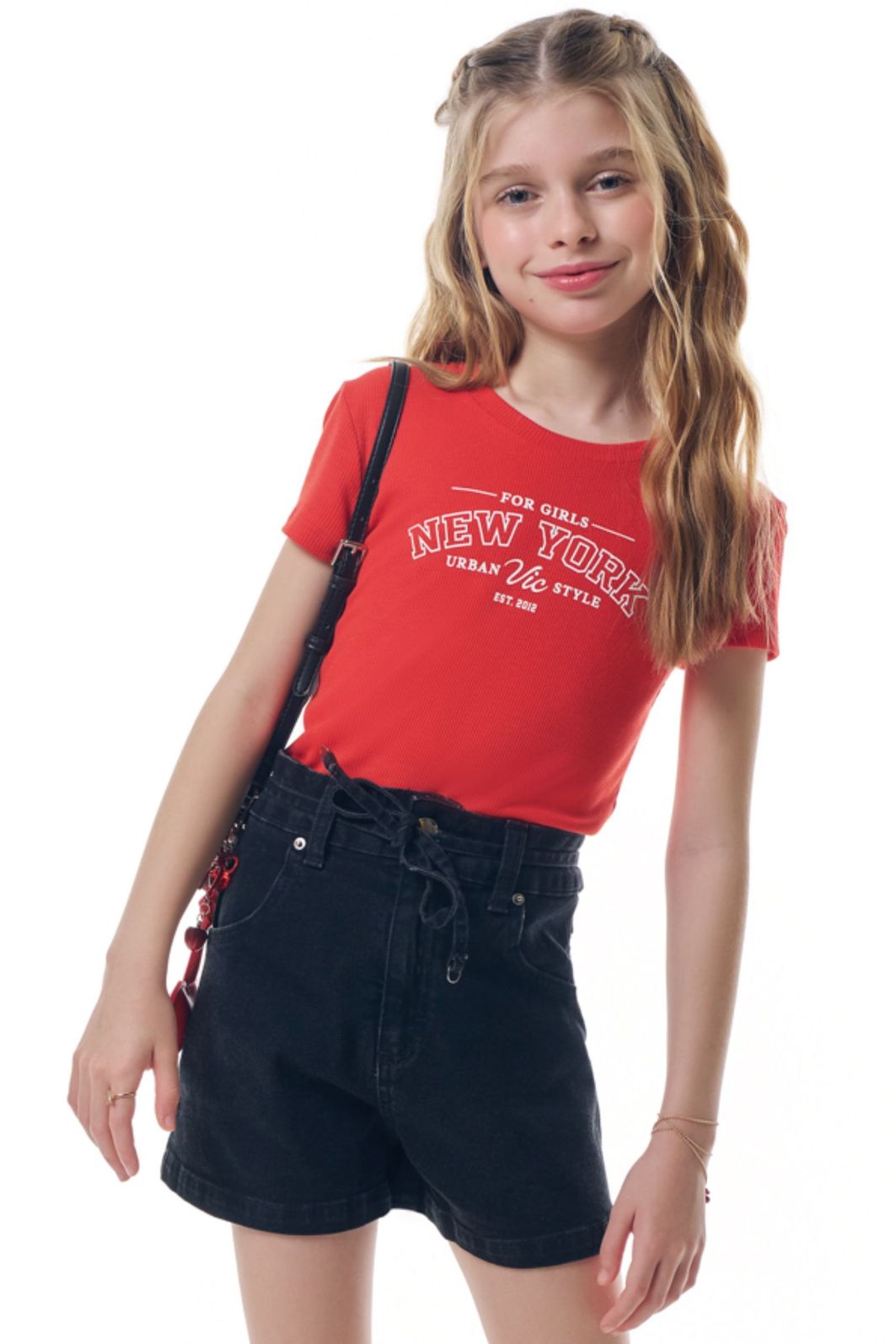 Blusa em canelado luna de viscose 98029 Vic Teen Menina Blusa em canelado luna de viscose 98029 Vic Teen Menina