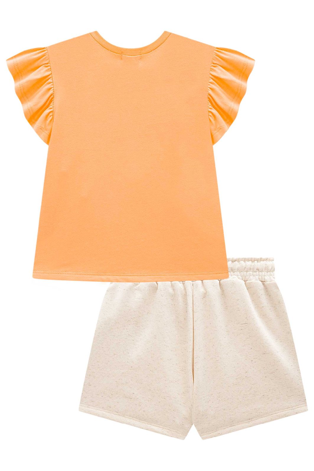 Conjunto de blusa em meia malha e short saia em moletom sem pelúcia 98001 Kukiê Infantil Menina Conjunto de blusa em meia malha e short saia em moletom sem pelúcia 98001 Kukiê Infantil Menina