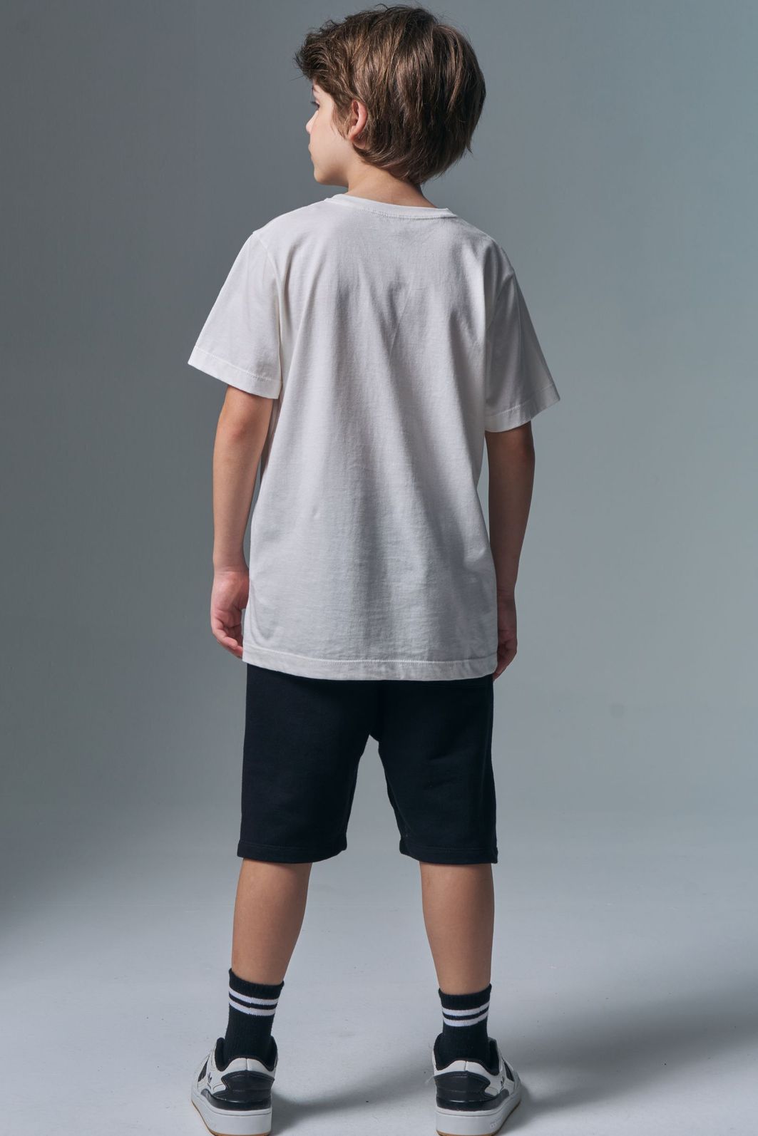 Conjunto de camiseta em meia malha e bermuda em moletom sem pelúcia 96840 Johnny Fox Teen Menino Conjunto de camiseta em meia malha e bermuda em moletom sem pelúcia 96840 Johnny Fox Teen Menino