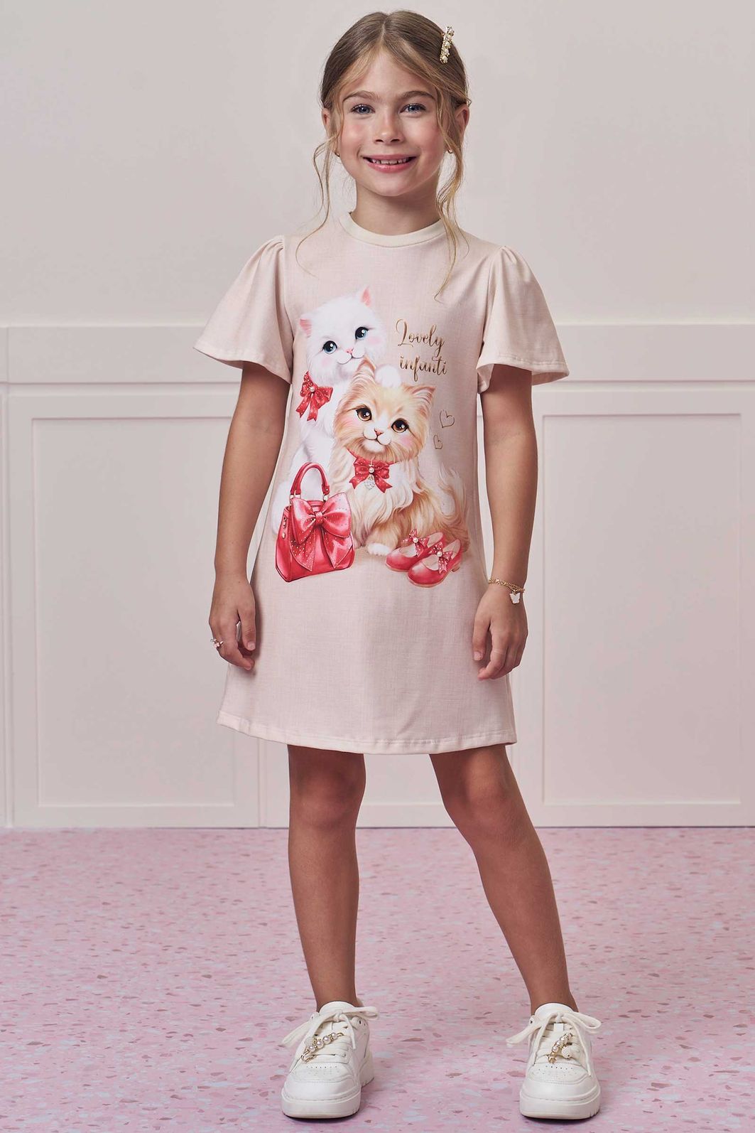 Vestido em malha power 97959 Infanti Infantil Menina Vestido em malha power 97959 Infanti Infantil Menina