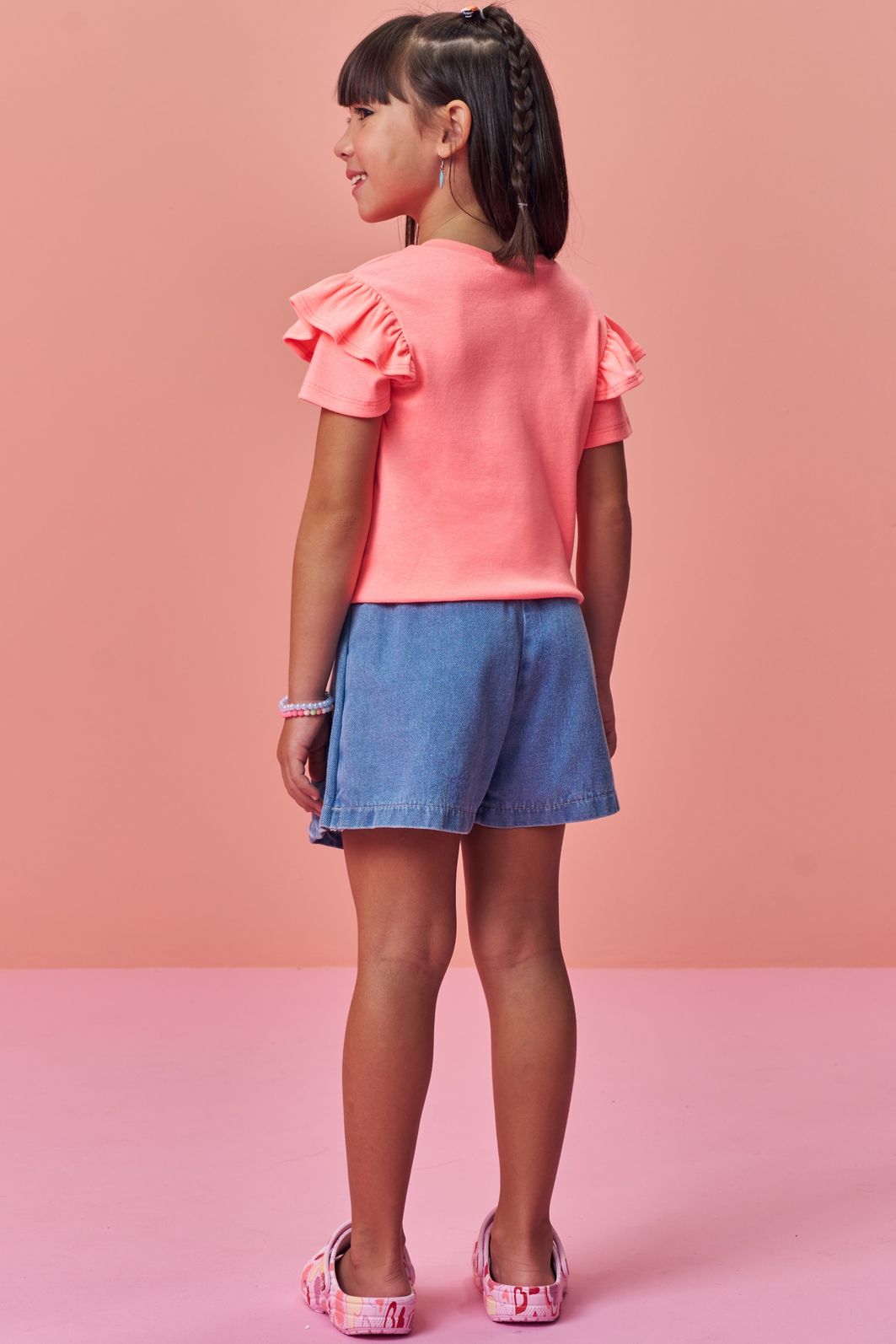 Shorts saia em jeans wishita 98342 Infanti Infantil Menina Shorts saia em jeans wishita 98342 Infanti Infantil Menina