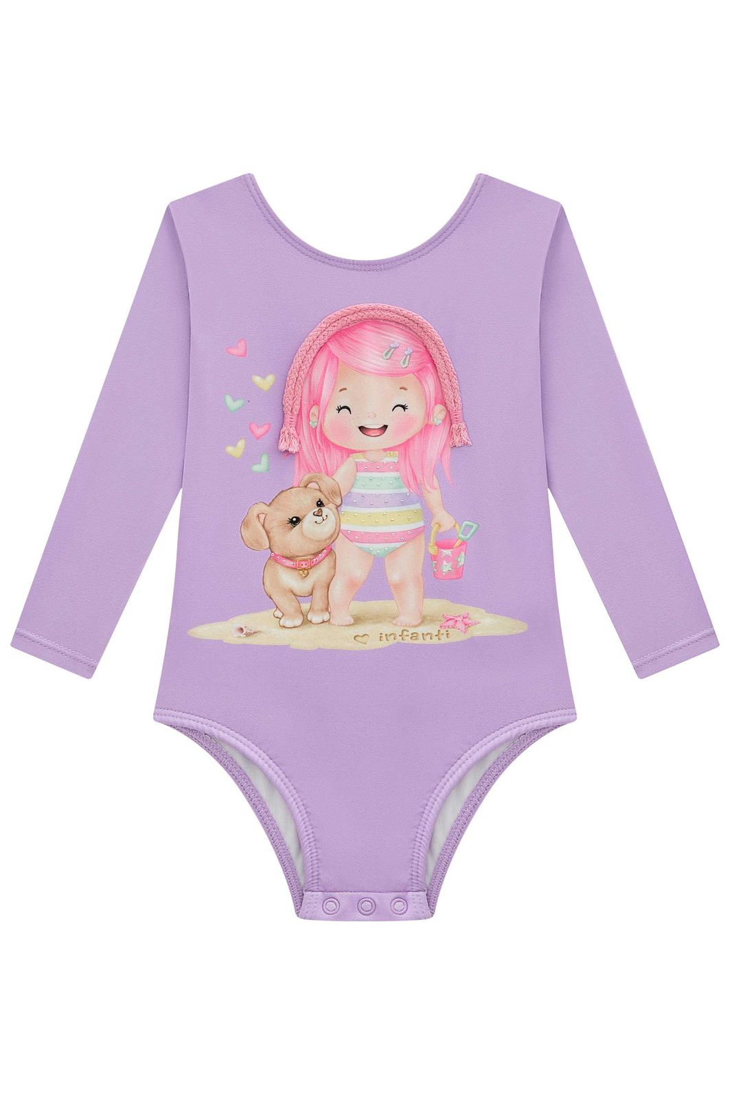 Maiô em malha UV dry com proteção UV 50+ 95593 Infanti Bebê Menina Maiô em malha UV dry com proteção UV 50+ 95593 Infanti Bebê Menina