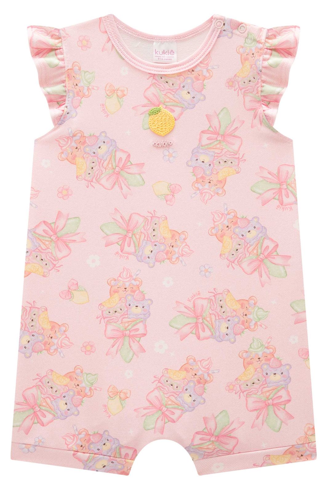 Macaquinho em molecotton 98411 Kukiê Bebê Menina Macaquinho em molecotton 98411 Kukiê Bebê Menina