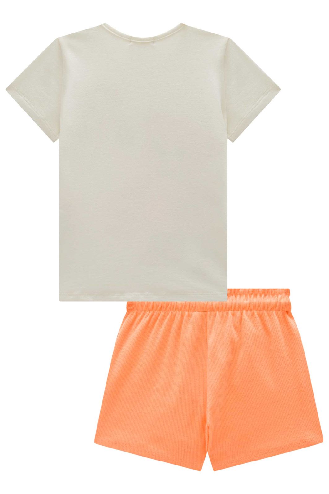 Conjunto de blusa em cotton com short saia em canelado liz 98129 Infanti Infantil Menina