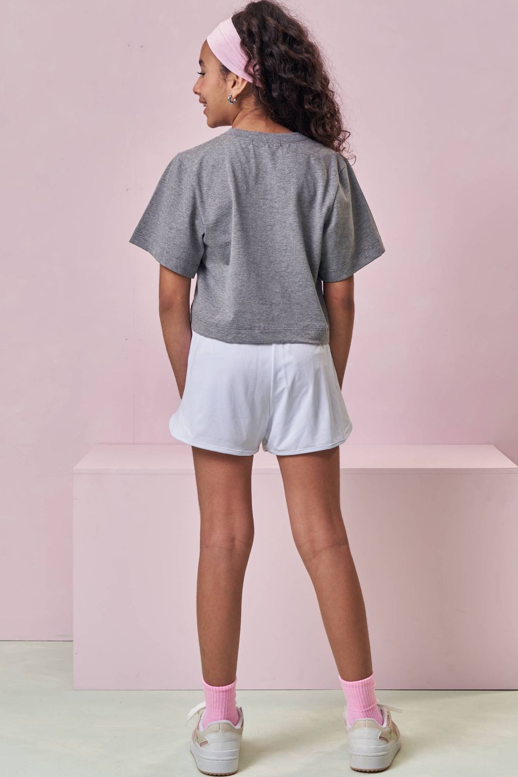 Conjunto de blusa em meia malha e shorts em malha yuki 96486 Lilimoon Teen Menina Conjunto de blusa em meia malha e shorts em malha yuki 96486 Lilimoon Teen Menina