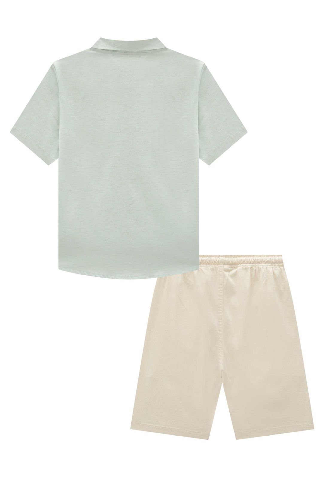 Conjunto de camisa em linho deluxe e bermuda em sarja girassol com elastano 95760 Johnny Fox Teen Menino Conjunto de camisa em linho deluxe e bermuda em sarja girassol com elastano 95760 Johnny Fox Teen Menino