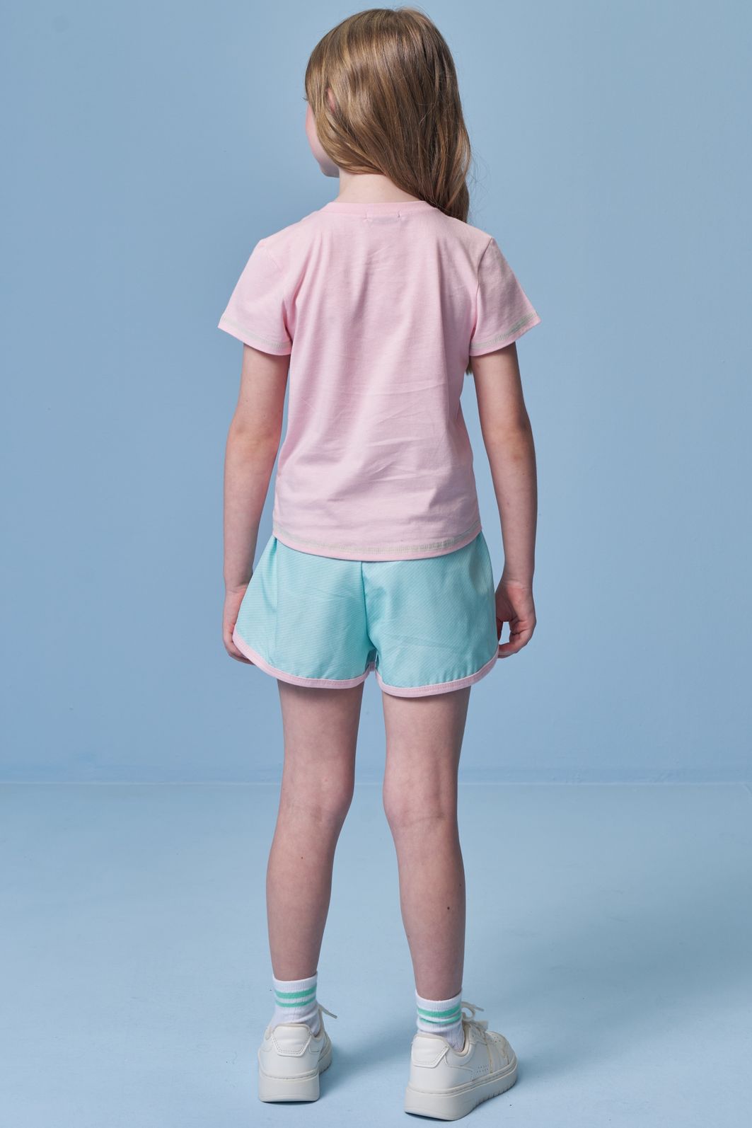 Conjunto de blusa em meia malha e shorts em ergonomic 96330 Infanti Infantil Menina Conjunto de blusa em meia malha e shorts em ergonomic 96330 Infanti Infantil Menina