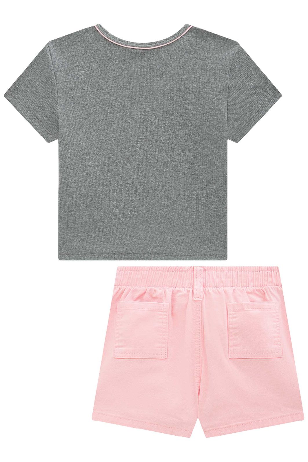 Conjunto de blusa em canelado liz e shorts em sarja com elastano 95860 Lilimoon Teen Menina Conjunto de blusa em canelado liz e shorts em sarja com elastano 95860 Lilimoon Teen Menina