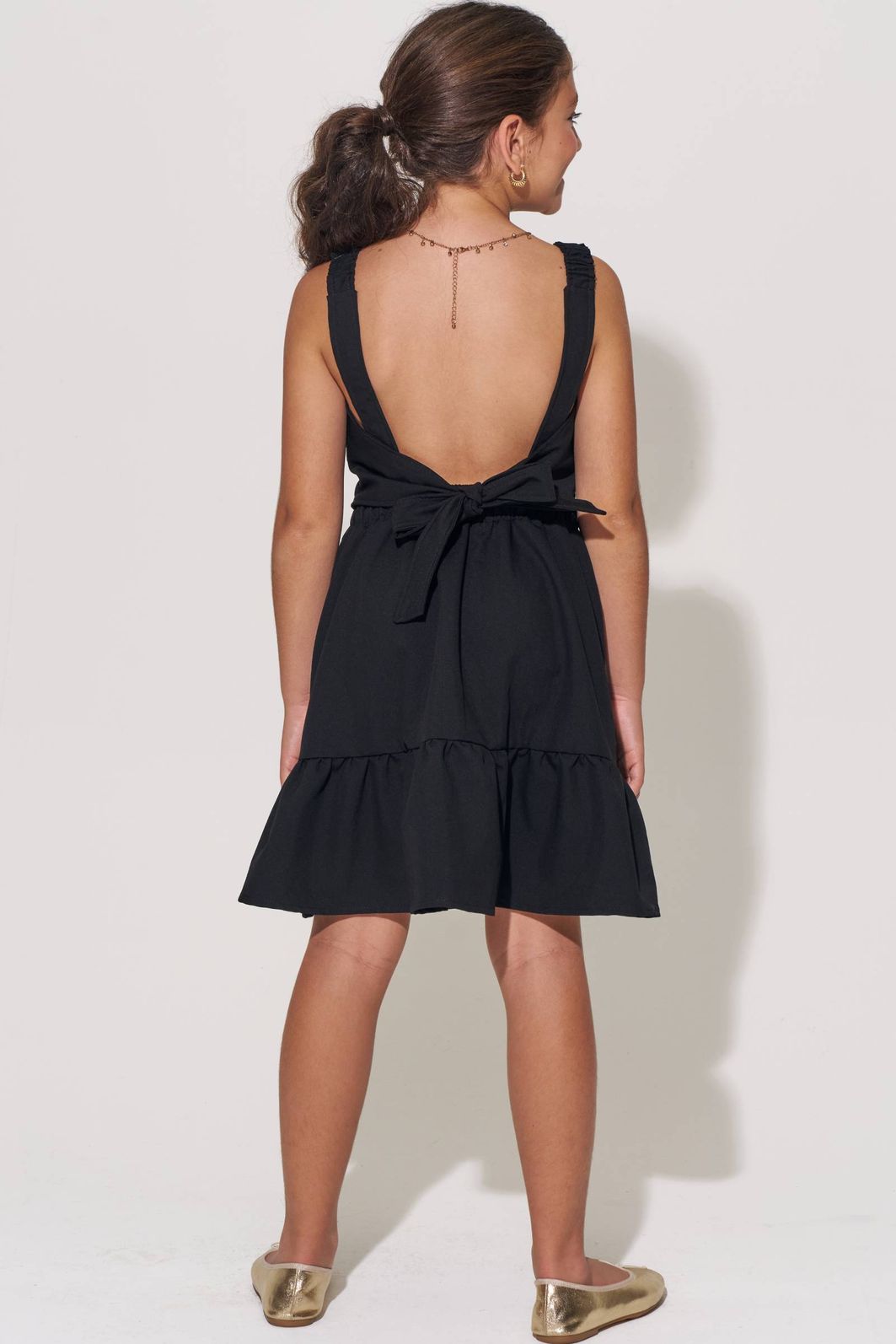 Vestido em tecido plano de viscose 94876 Lilimoon Teen Menina Vestido em tecido plano de viscose 94876 Lilimoon Teen Menina