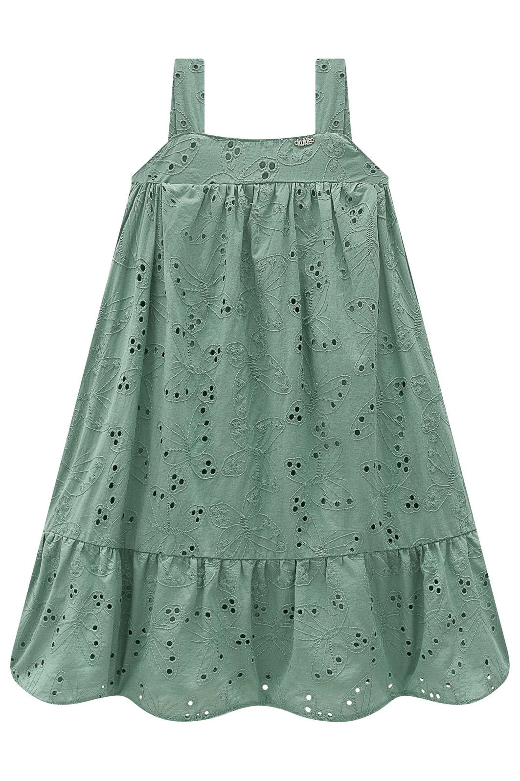 Vestido em tecido bordado 98948 Kukiê Infantil Menina