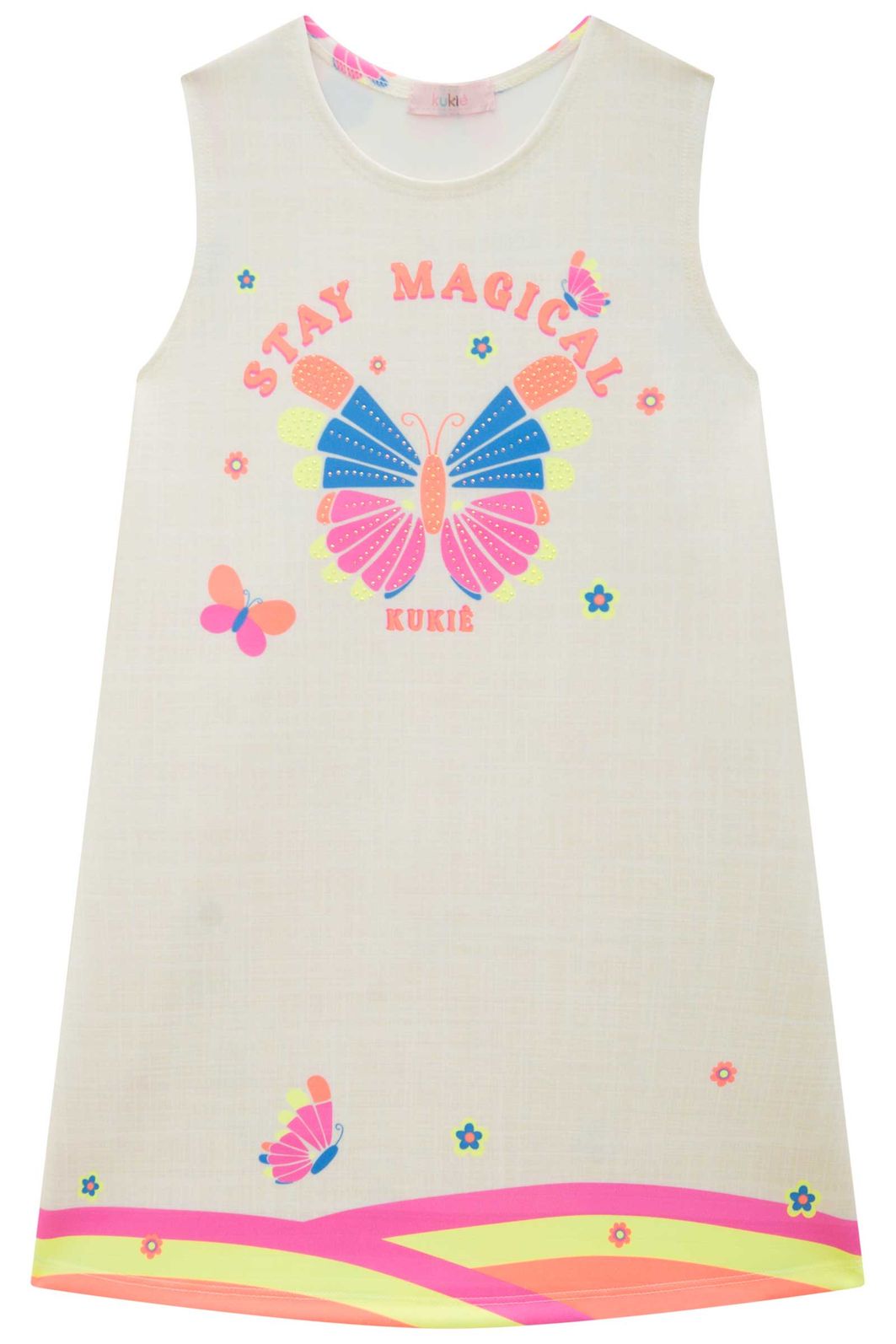 Vestido em fly tech 99639 Kukiê Infantil Menina Vestido em fly tech 99639 Kukiê Infantil Menina