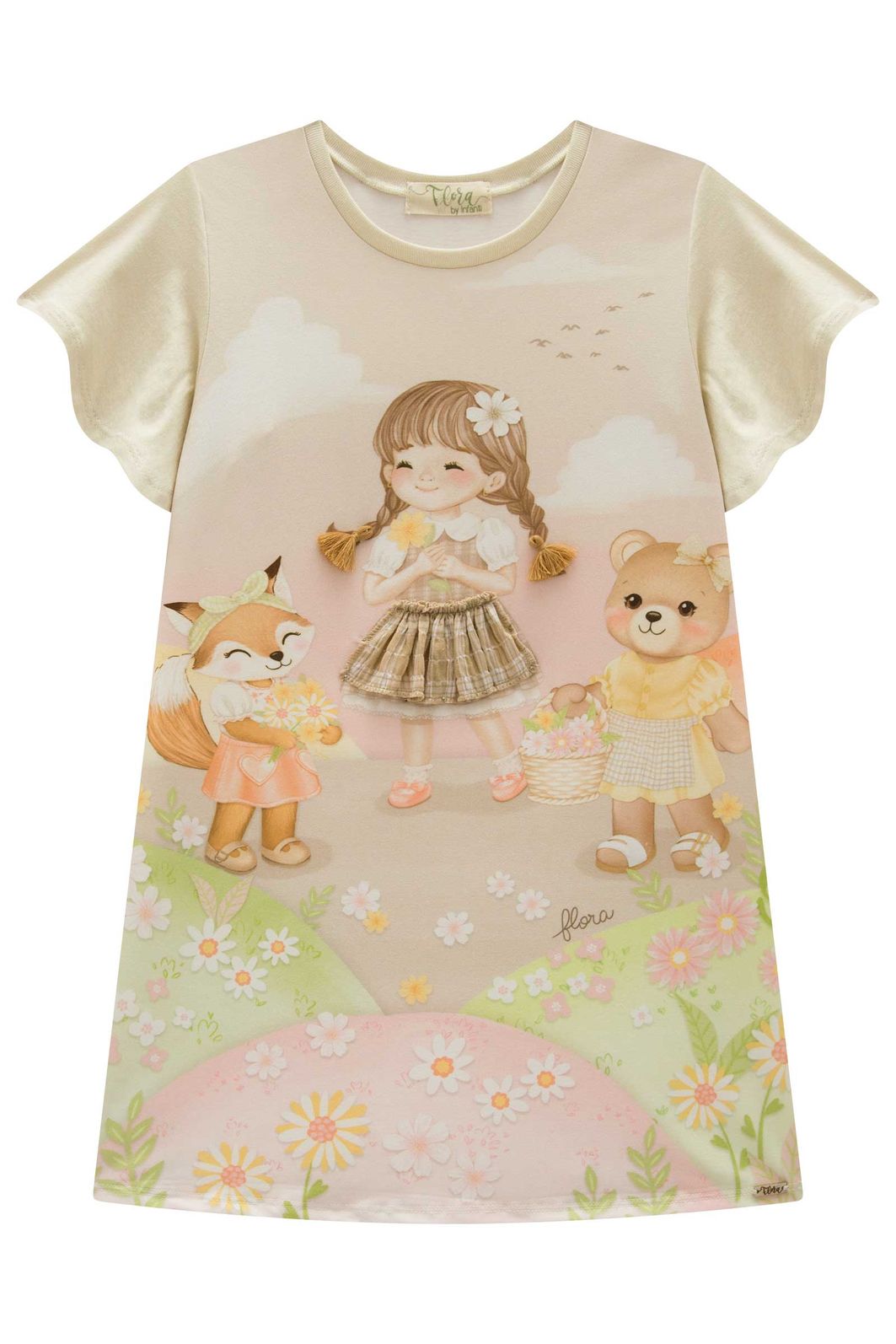 Vestido em malha power 99146 Infanti Infantil Menina Vestido em malha power 99146 Infanti Infantil Menina