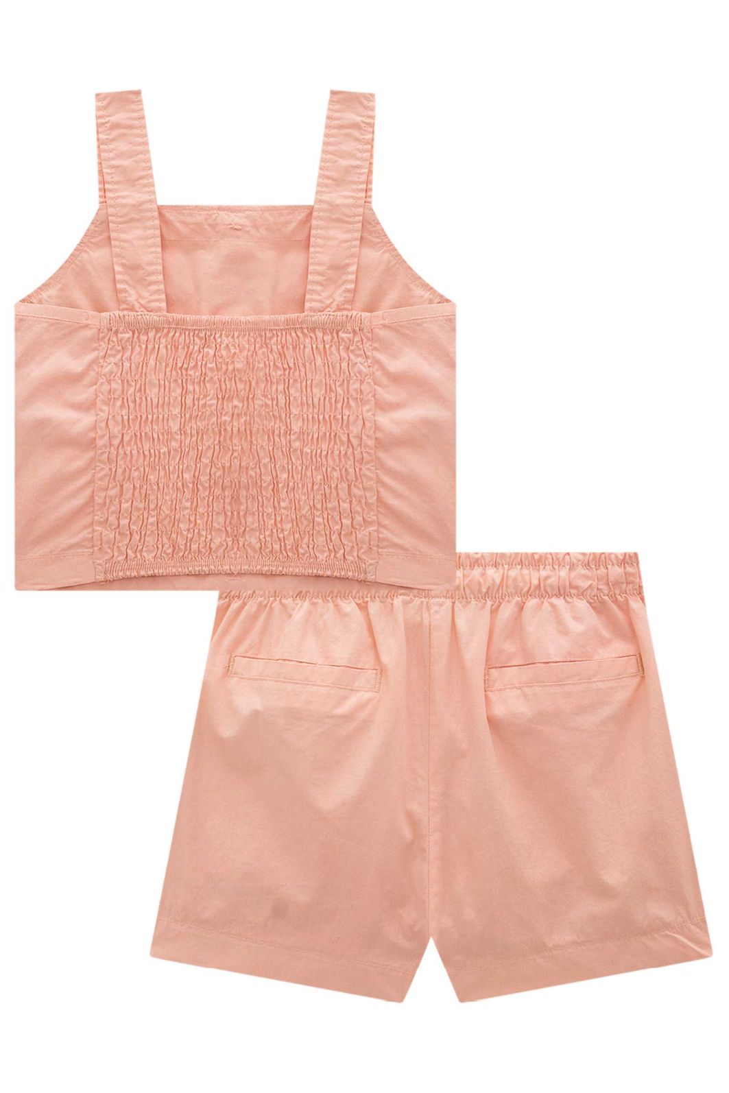 Conjunto de top e shorts em sarja com elastano 99317 Lilimoon Teen Menina