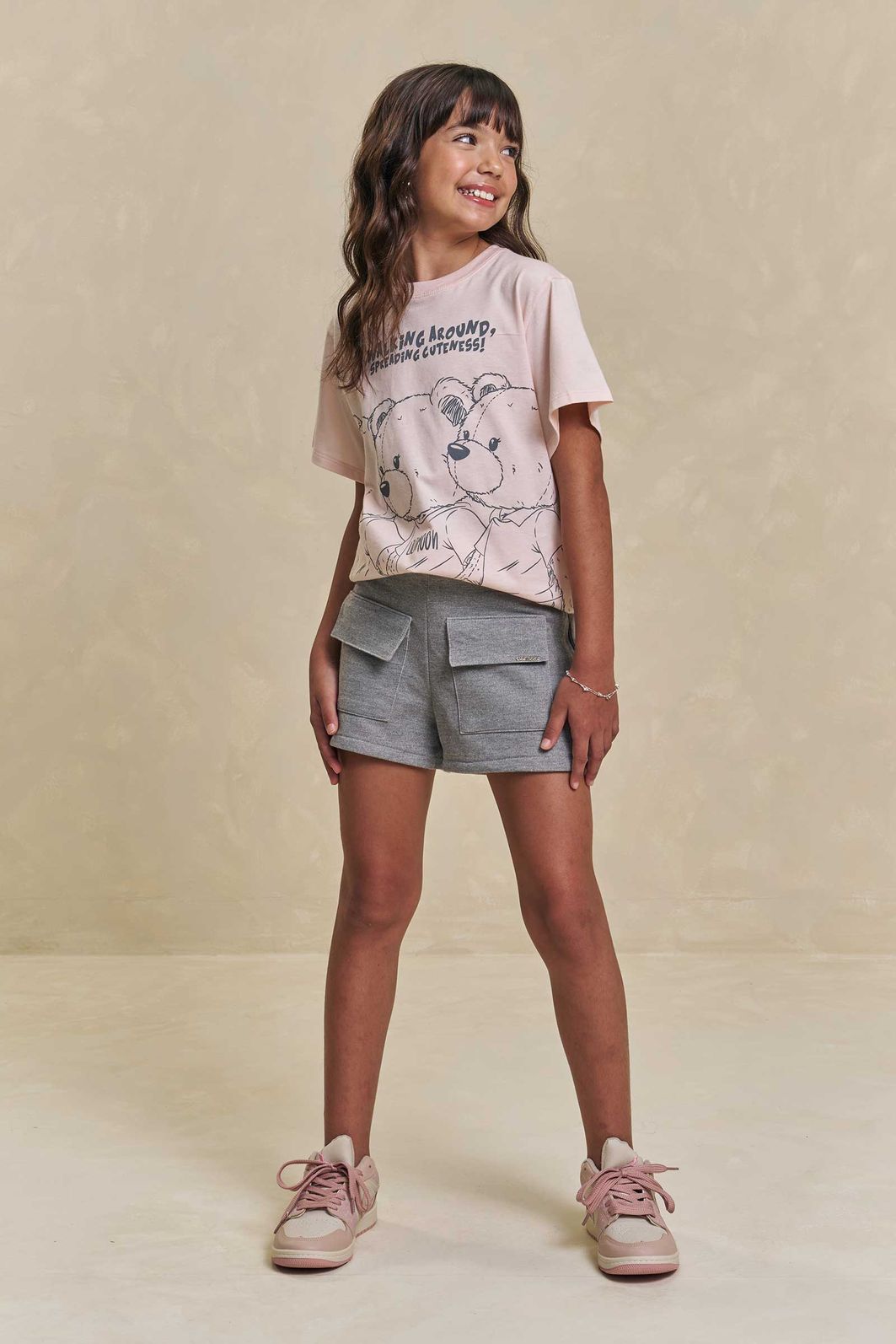 Shorts em moletom sem pelúcia 94403 Lilimoon Teen Menina Shorts em moletom sem pelúcia 94403 Lilimoon Teen Menina