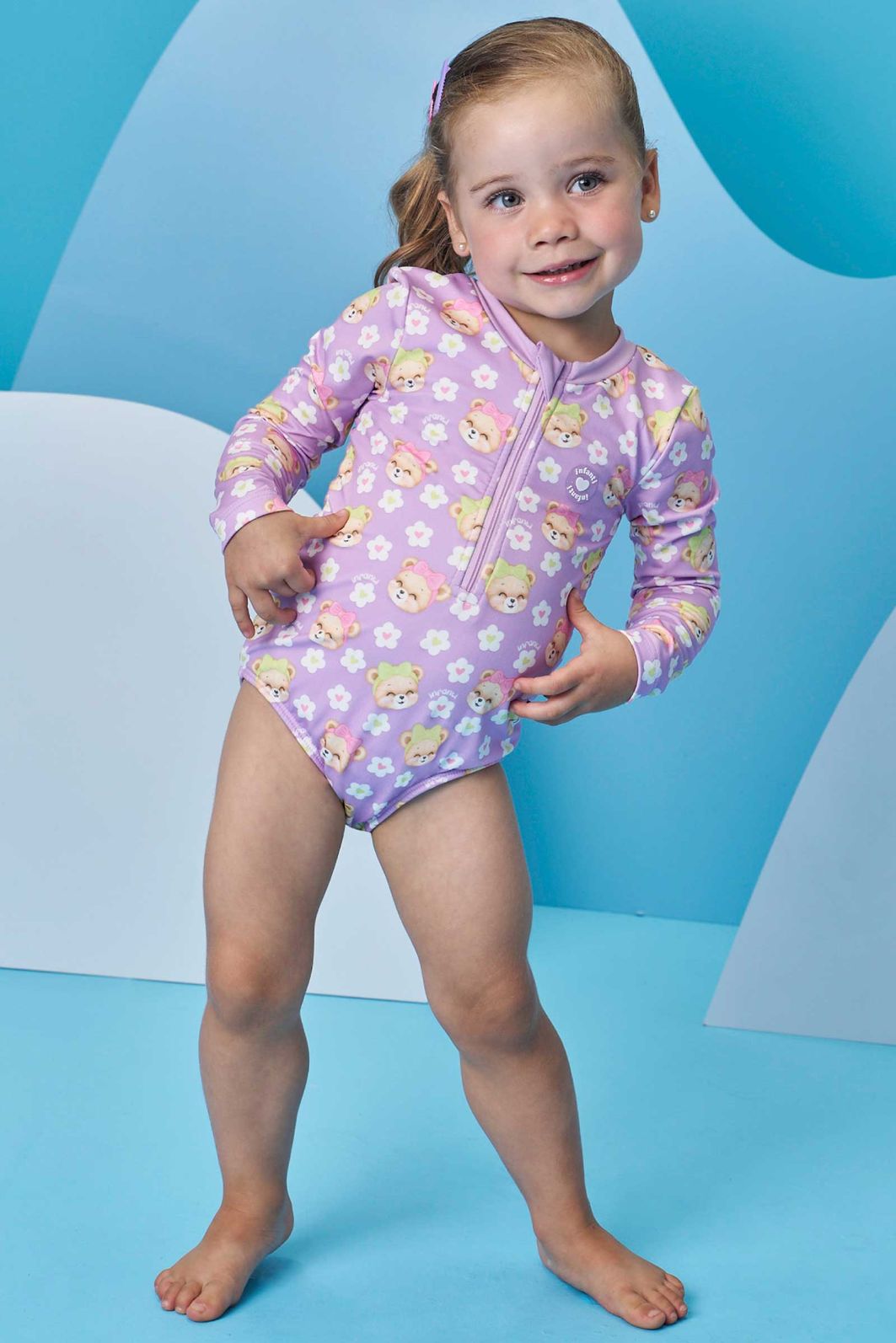 Maiô em malha UV dry com proteção UV 50+ 99158 Infanti Bebê Menina Maiô em malha UV dry com proteção UV 50+ 99158 Infanti Bebê Menina