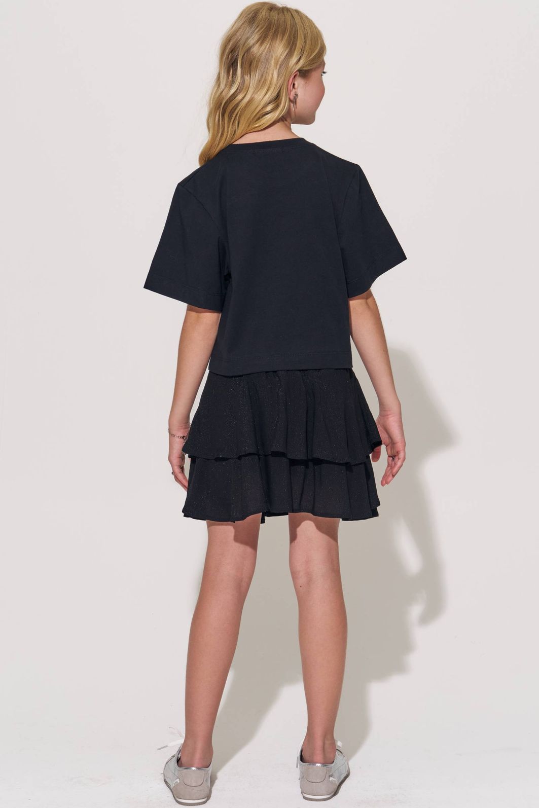 Saia em tecido texturizado isla com shorts embutido 94370 Lilimoon Teen Menina