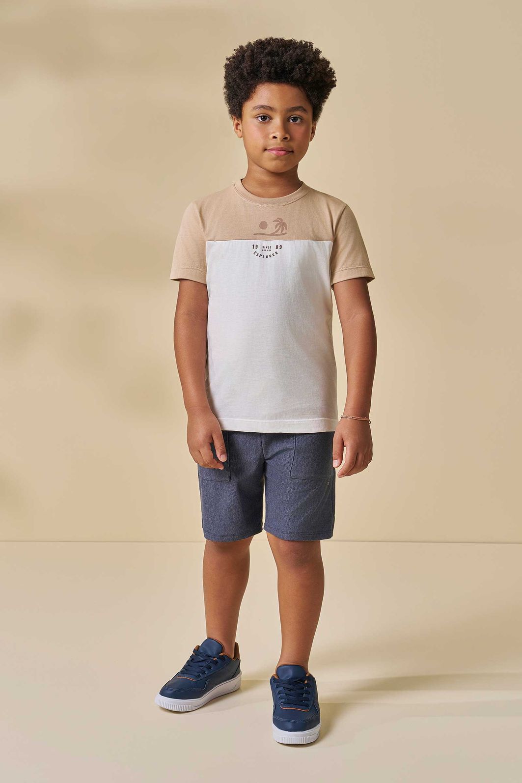 Camiseta em meia malha 95669 LucBoo Infantil Menino Camiseta em meia malha 95669 LucBoo Infantil Menino