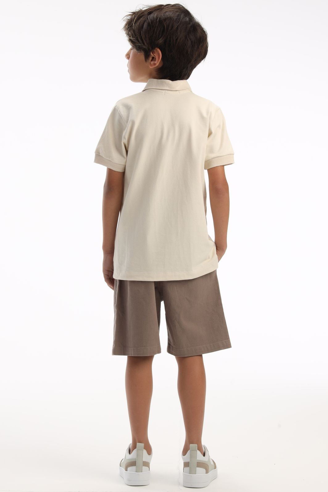 Conjunto de camisa polo em piquet com elastano e bermuda em sarja stretch com elastano 93147 LucBoo Infantil Menino Conjunto de camisa polo em piquet com elastano e bermuda em sarja stretch com elastano 93147 LucBoo Infantil Menino