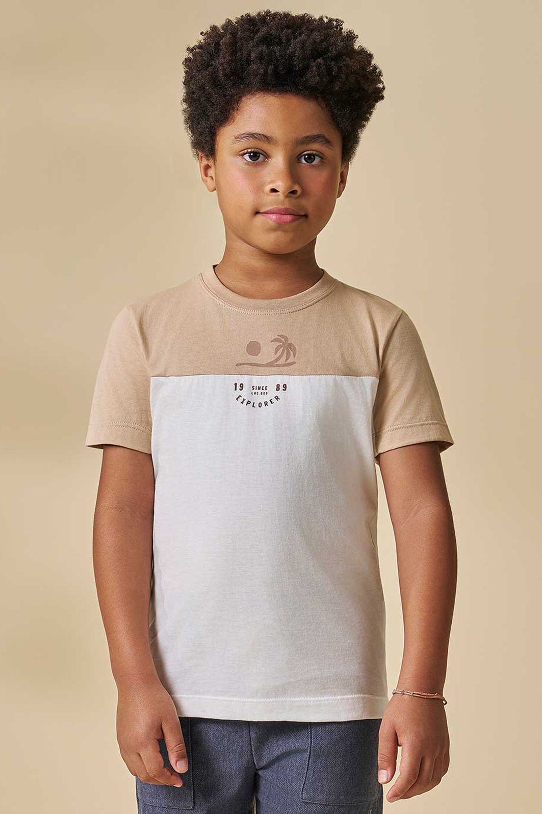 Camiseta em meia malha 95669 LucBoo Infantil Menino Camiseta em meia malha 95669 LucBoo Infantil Menino