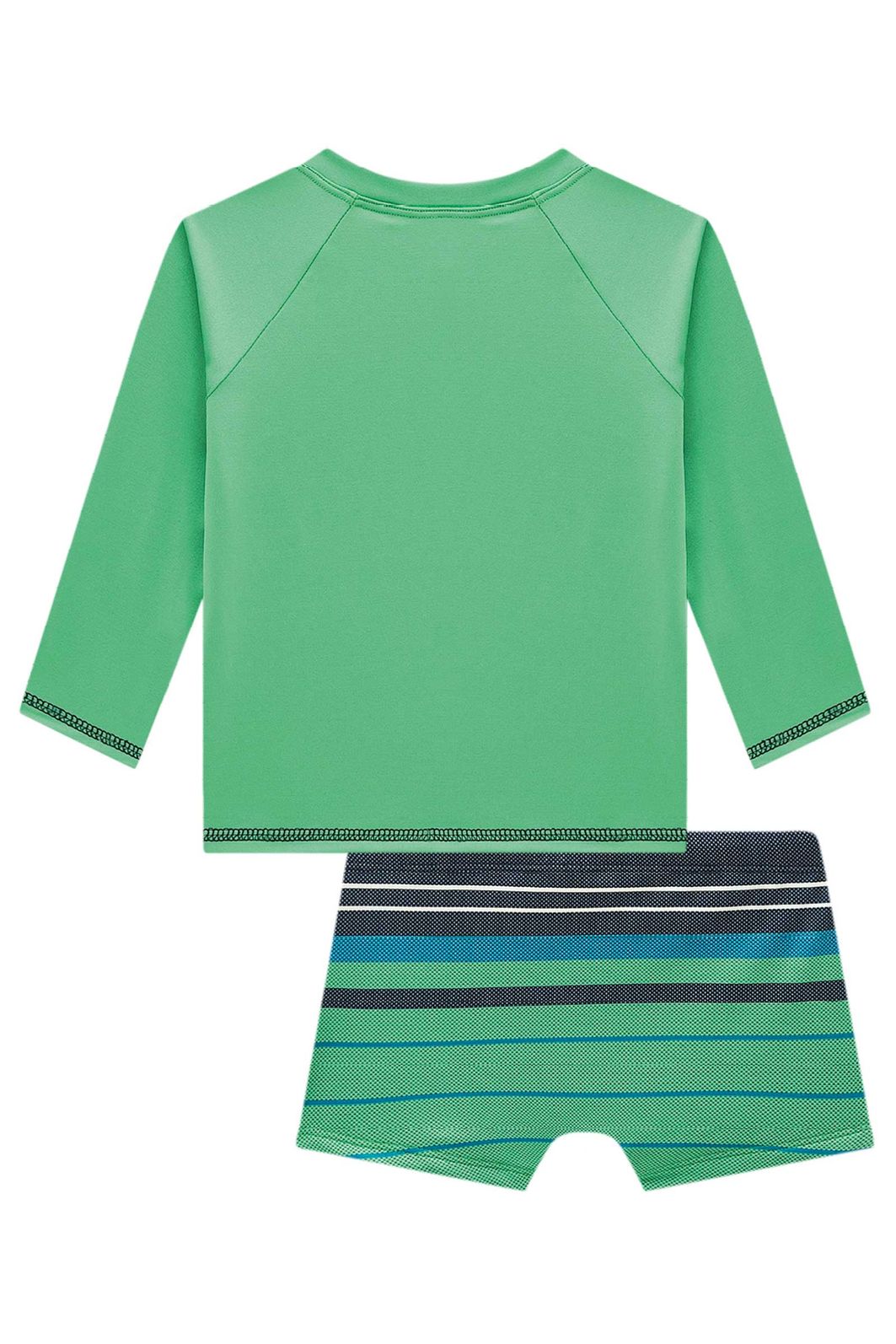 Conjunto de camiseta e sunga em malha uv dry com proteção UV50+ 99554 Johnny Fox Teen Menino Conjunto de camiseta e sunga em malha uv dry com proteção UV50+ 99554 Johnny Fox Teen Menino
