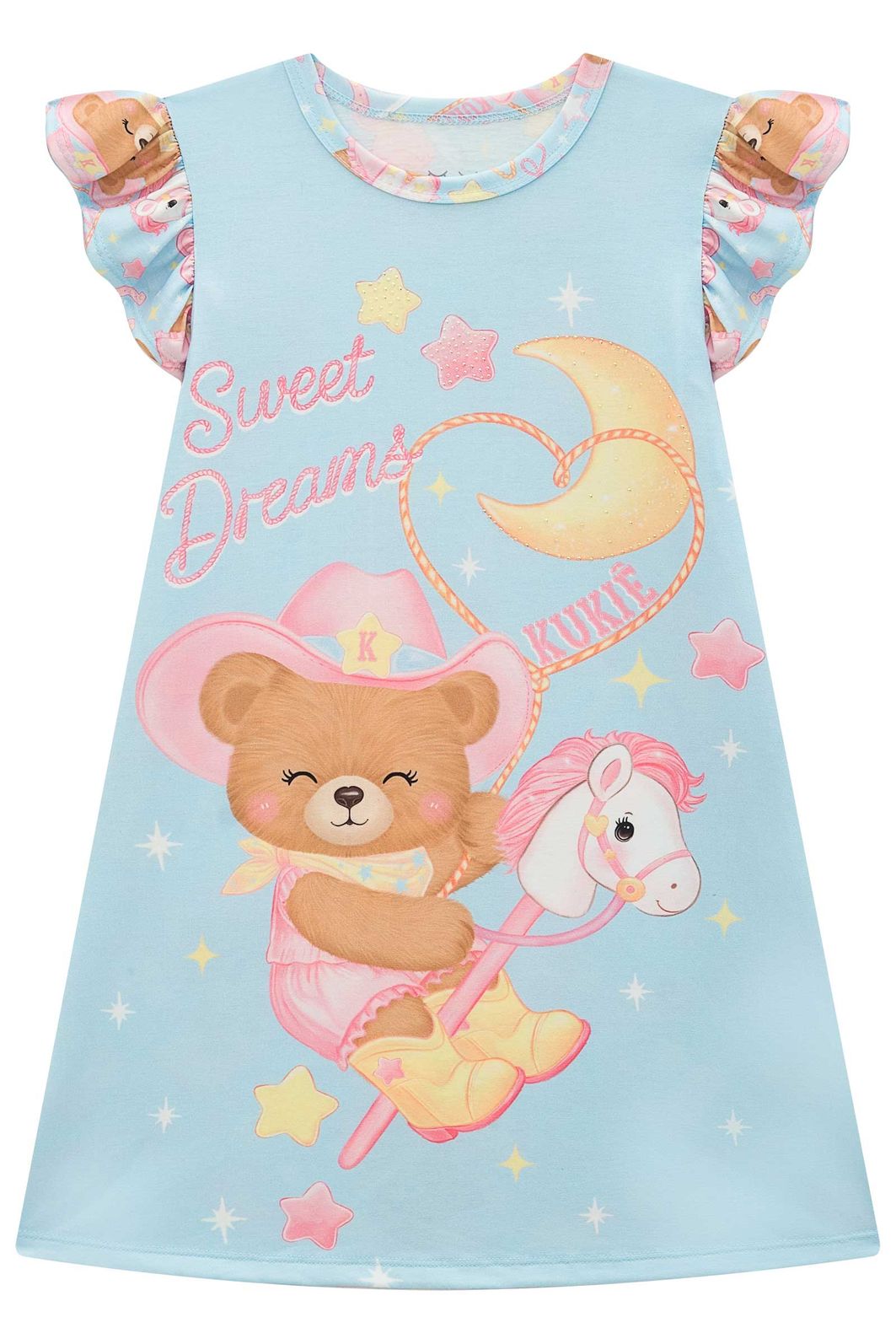 Camisola em malha fresh 99702 Kukiê Infantil Menina Camisola em malha fresh 99702 Kukiê Infantil Menina