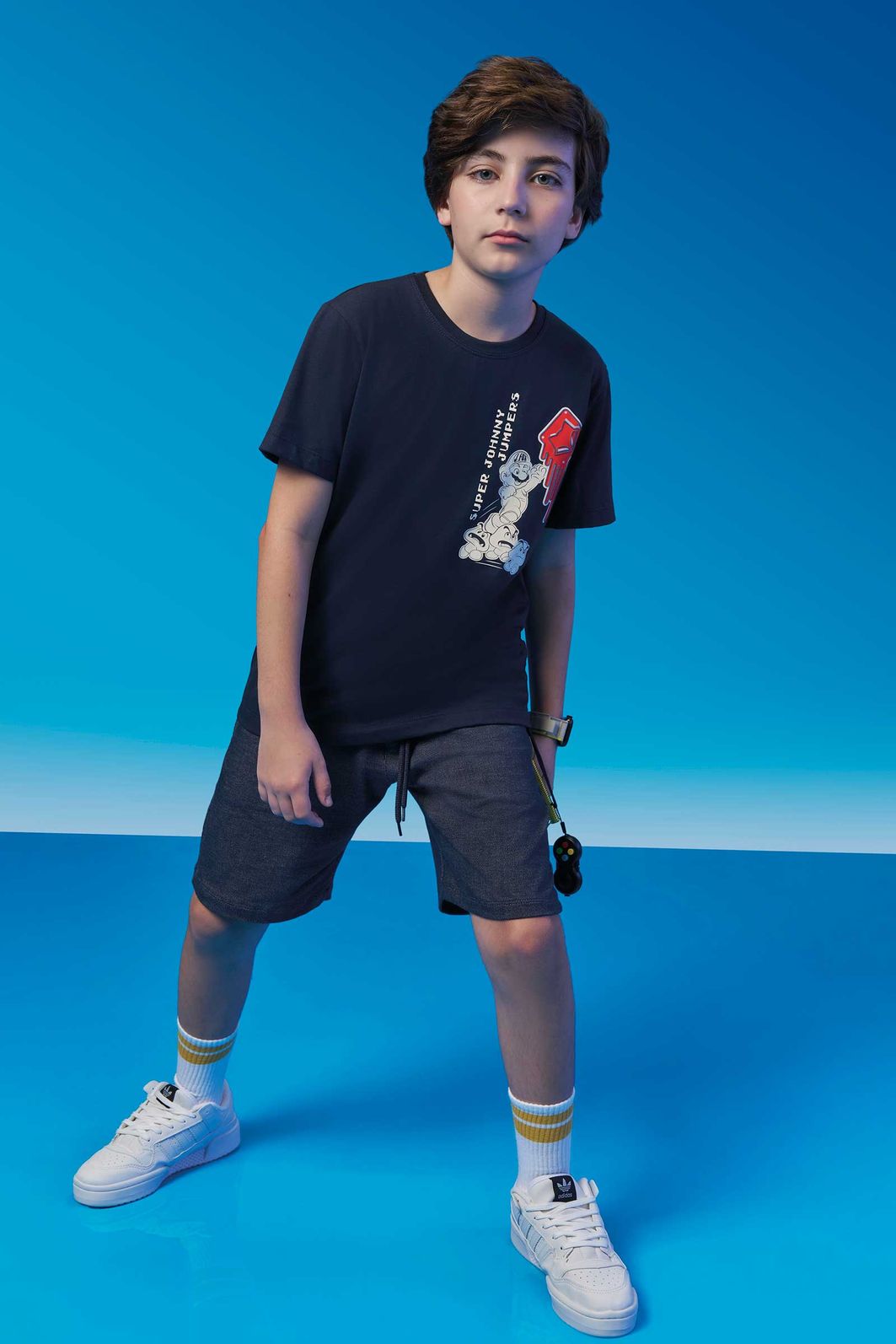 Camiseta em meia malha 94302 Johnny Fox Teen Menino Camiseta em meia malha 94302 Johnny Fox Teen Menino