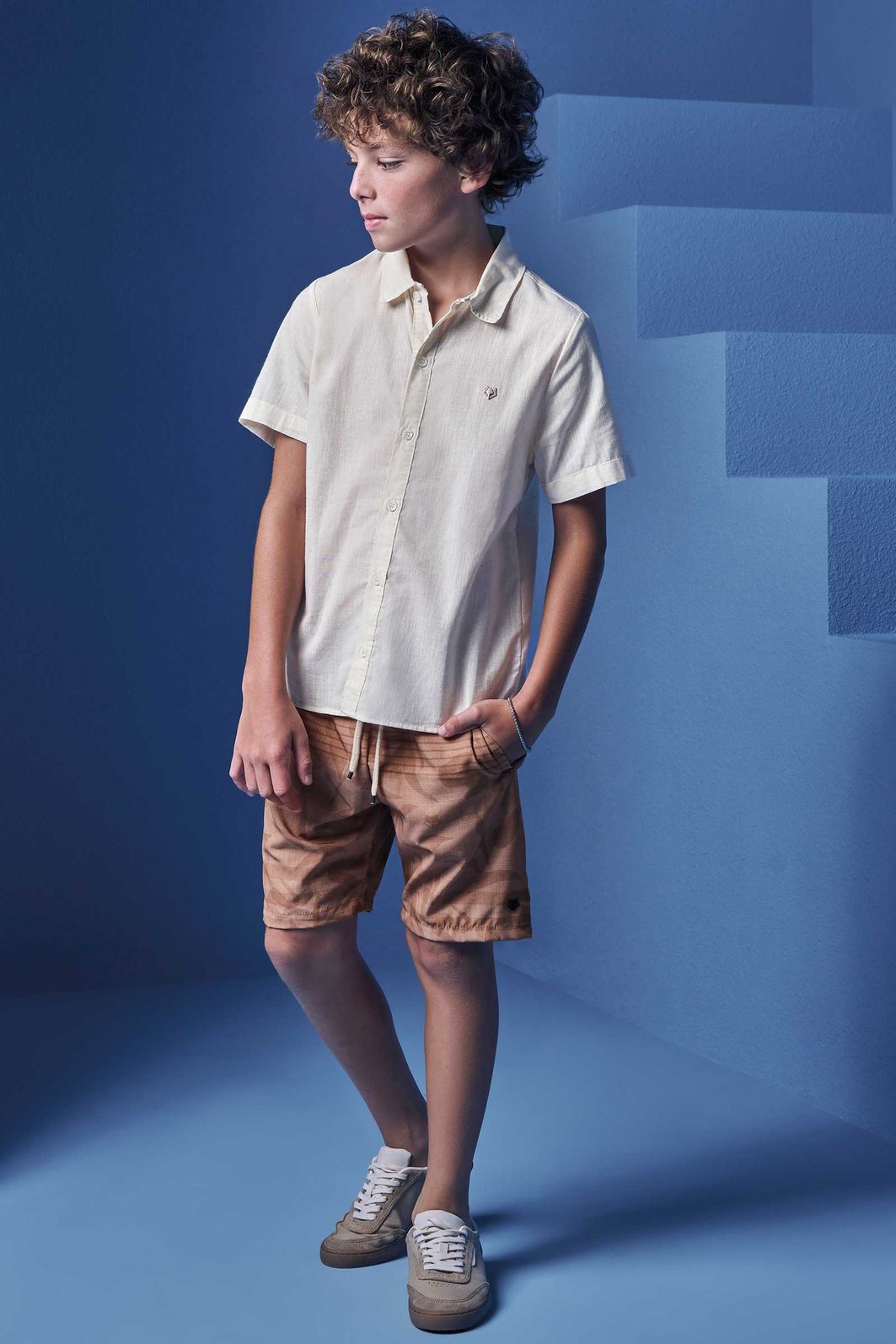 Camisa em verano linho 98845 Johnny Fox Teen Menino Camisa em verano linho 98845 Johnny Fox Teen Menino
