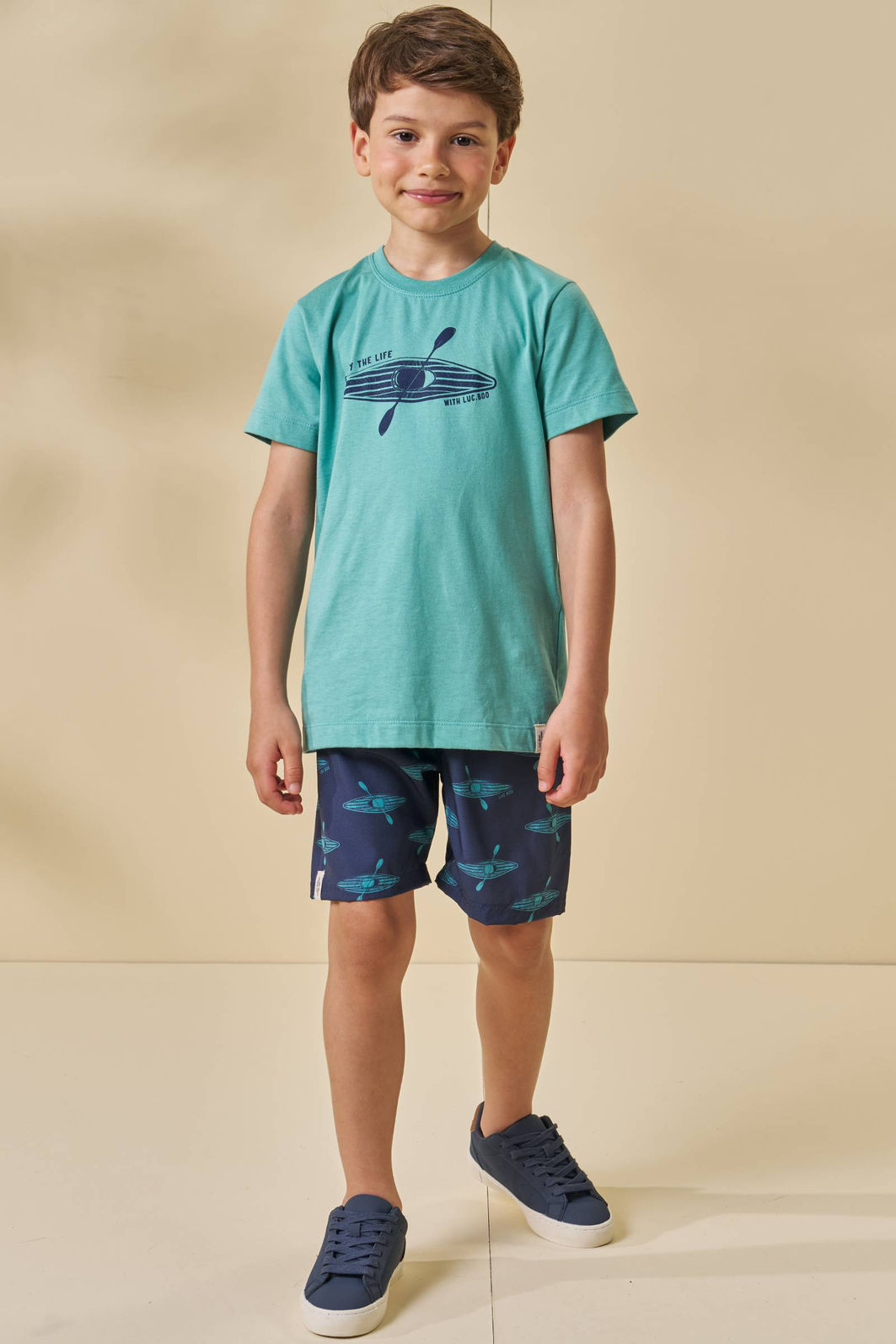 Camiseta em meia malha 95647 LucBoo Infantil Menino Camiseta em meia malha 95647 LucBoo Infantil Menino