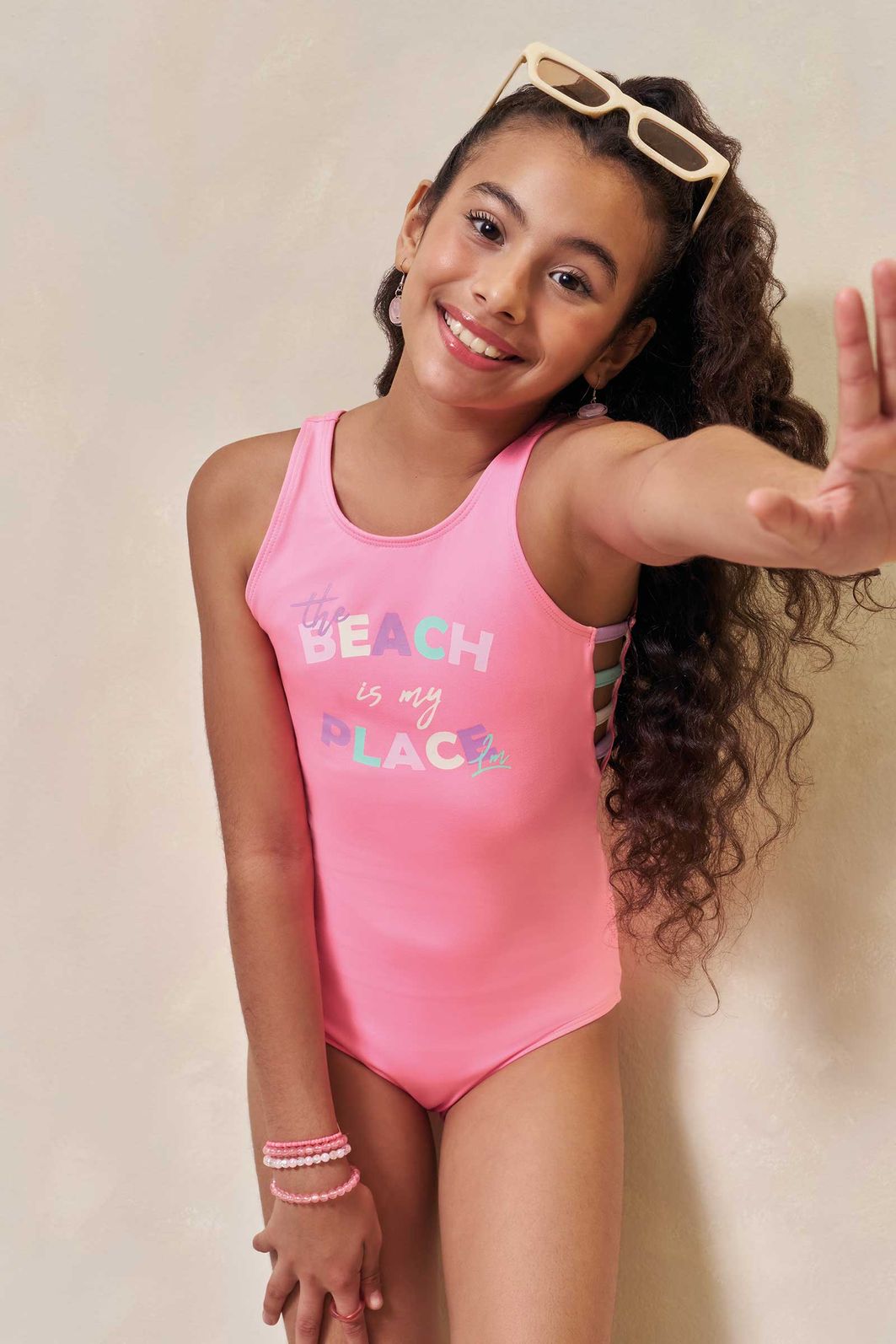 Maiô em malha UV dry com proteção UV 50+ 96453 Lilimoon Teen Menina Maiô em malha UV dry com proteção UV 50+ 96453 Lilimoon Teen Menina