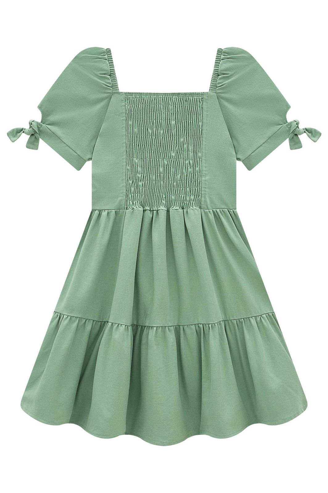 Vestido em linho com elastano 98888 Vic Teen Menina Vestido em linho com elastano 98888 Vic Teen Menina