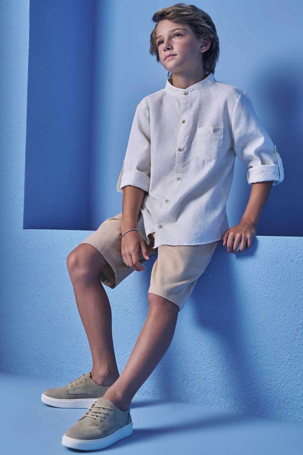 Camisa em linho rustic 98846 Johnny Fox Teen Menino Camisa em linho rustic 98846 Johnny Fox Teen Menino
