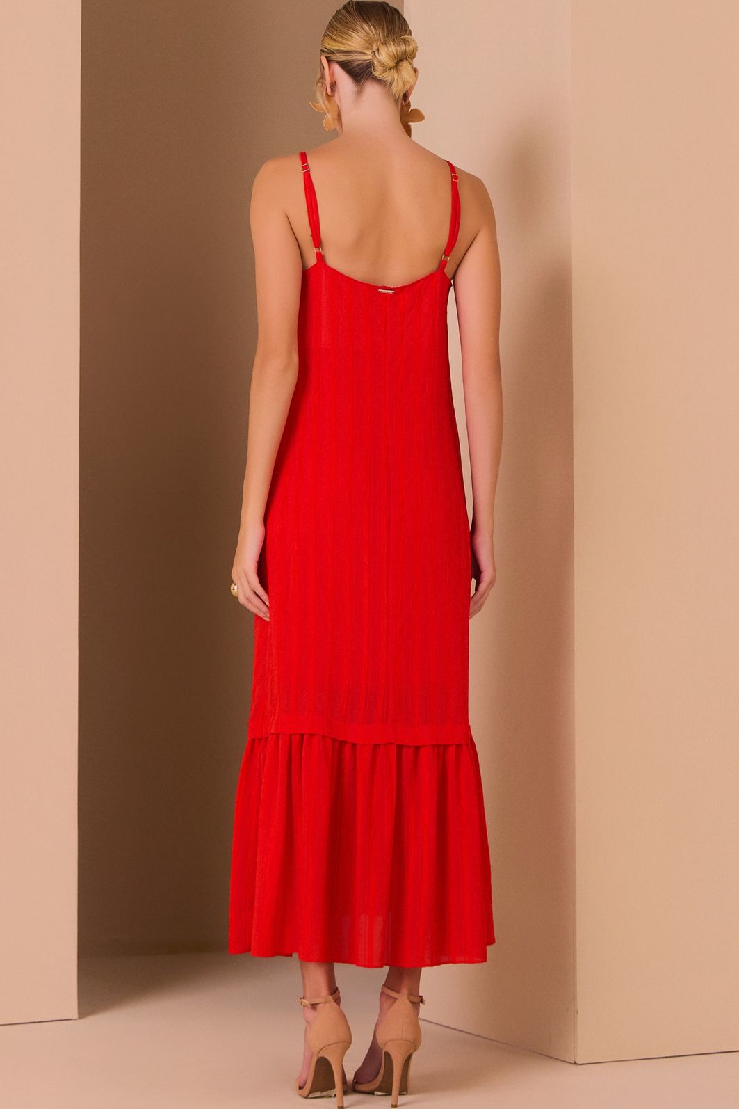 Vestido maxi midi em crepe texturizado de viscose premium 99291 Linzzi Vestido maxi midi em crepe texturizado de viscose premium 99291 Linzzi